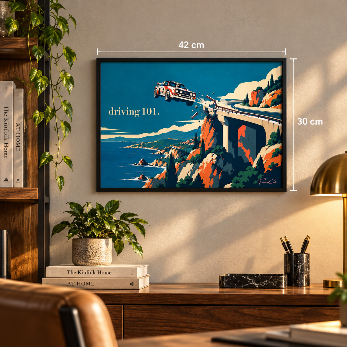 DRIVING 101 – POSTER FRAMED (42x30CM)