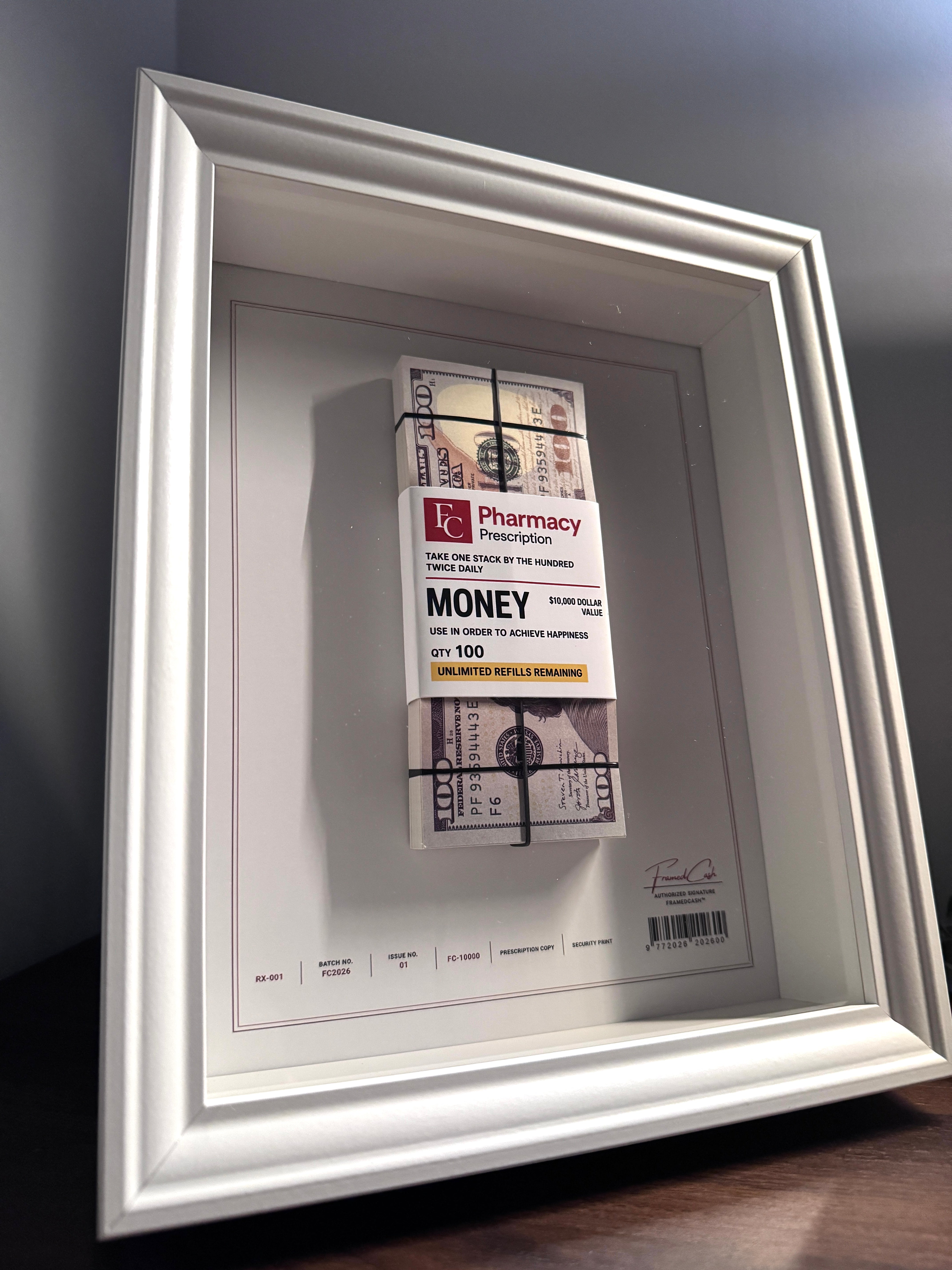 The Happiness Prescription – $10K Money Stack Frame