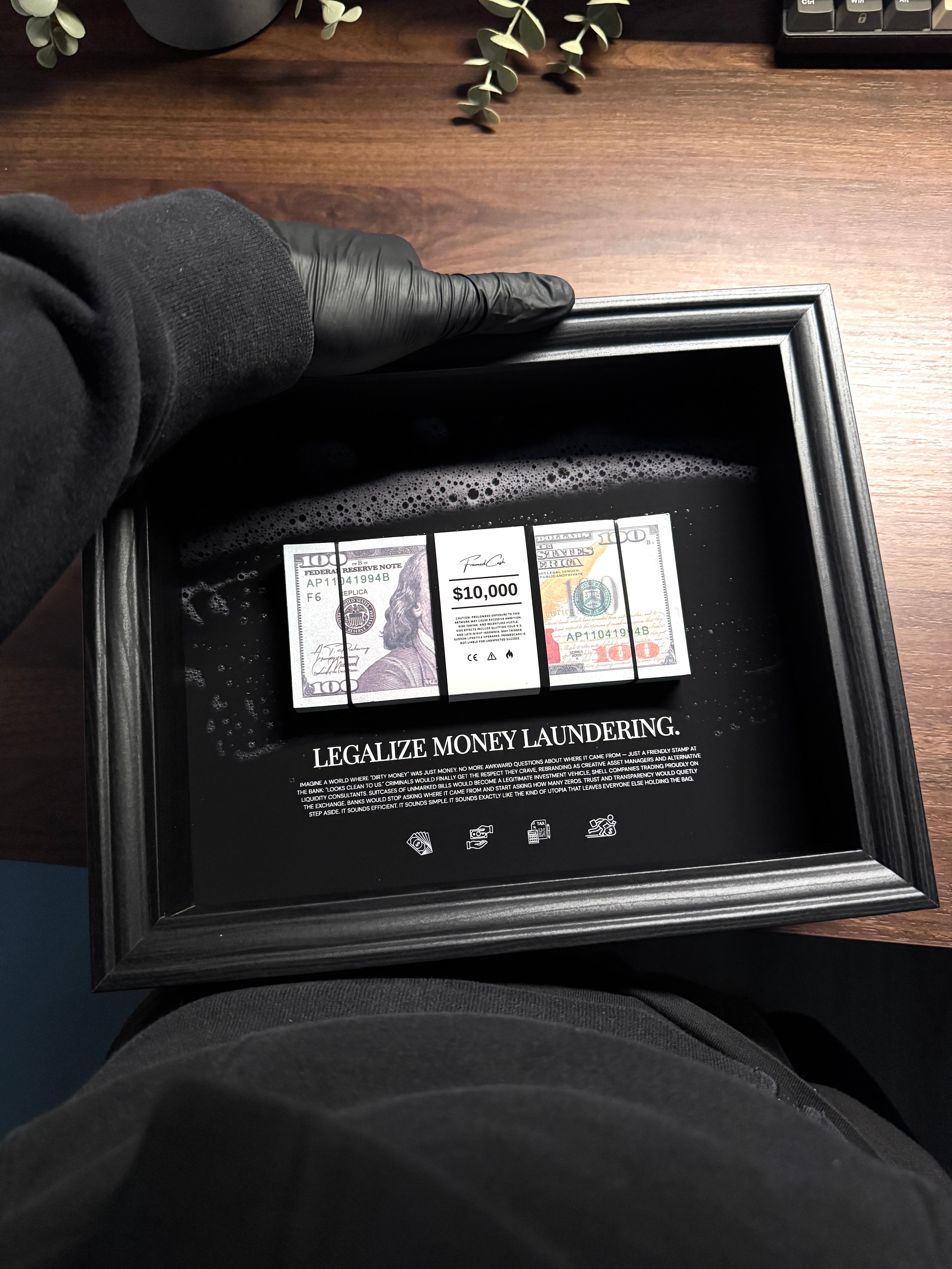 Money Laundering - USD Money Art Frame