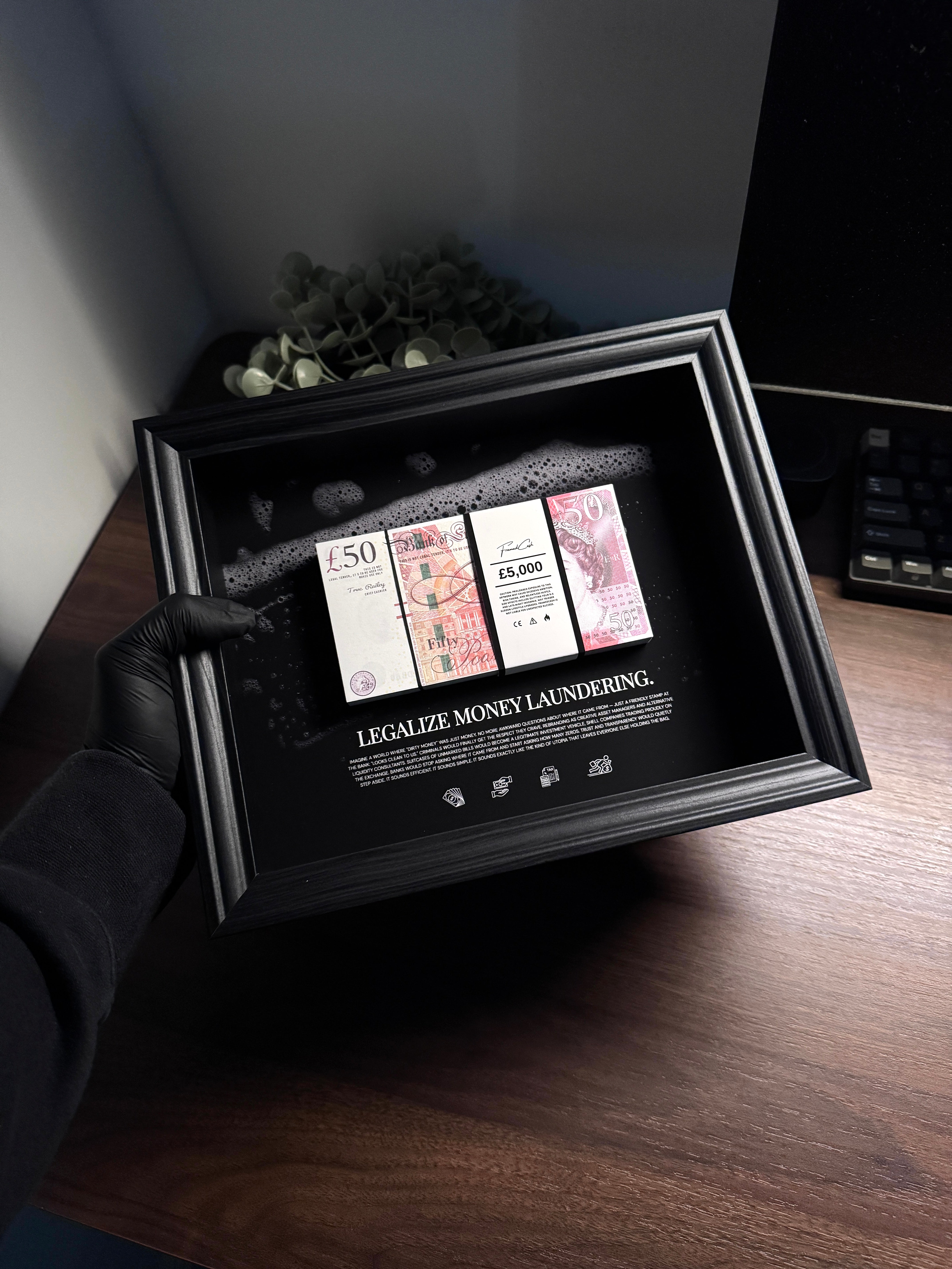 Money Laundering - GBP Money Art Frame