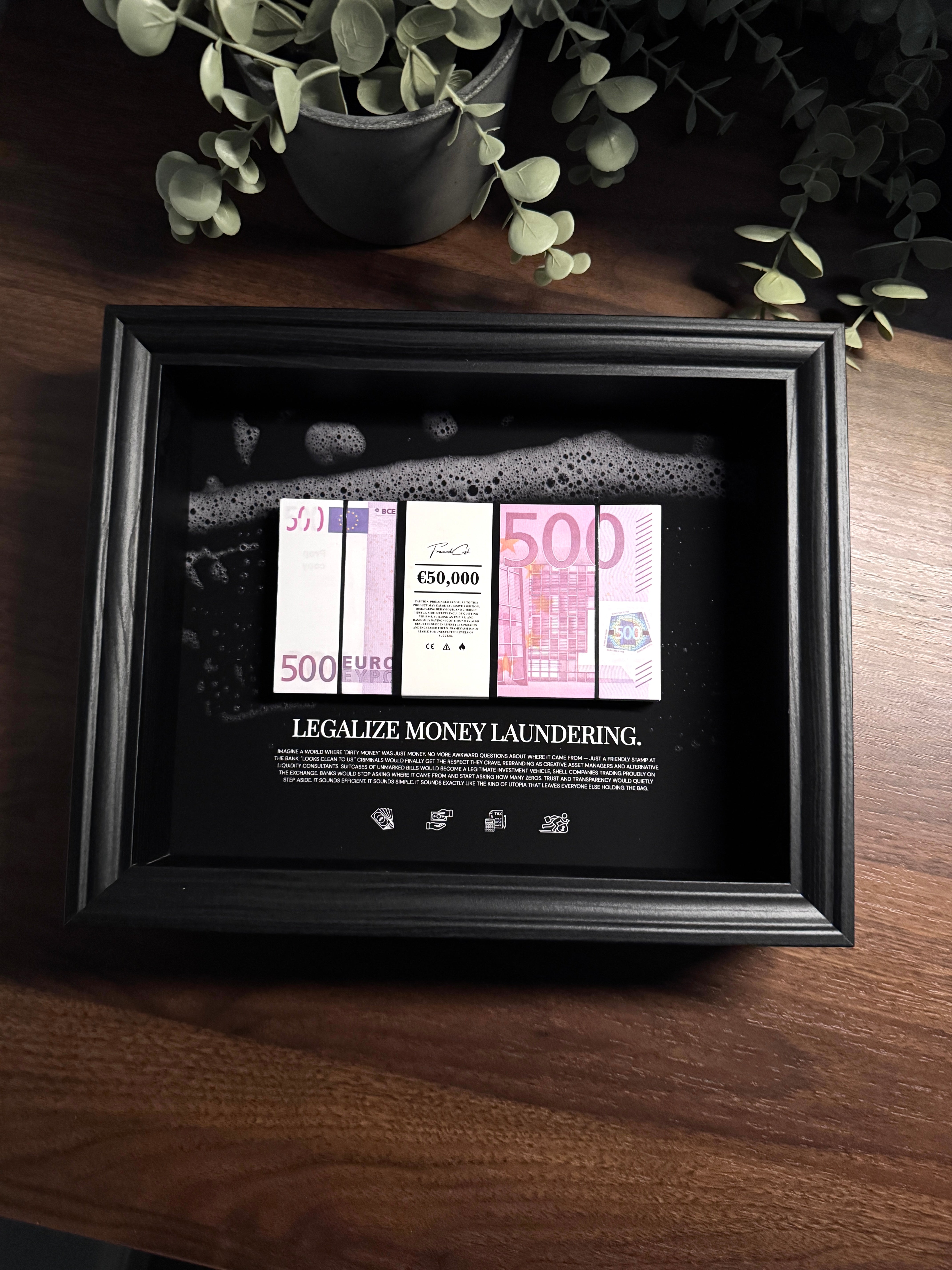 Money Laundering - EURO Money Art Frame