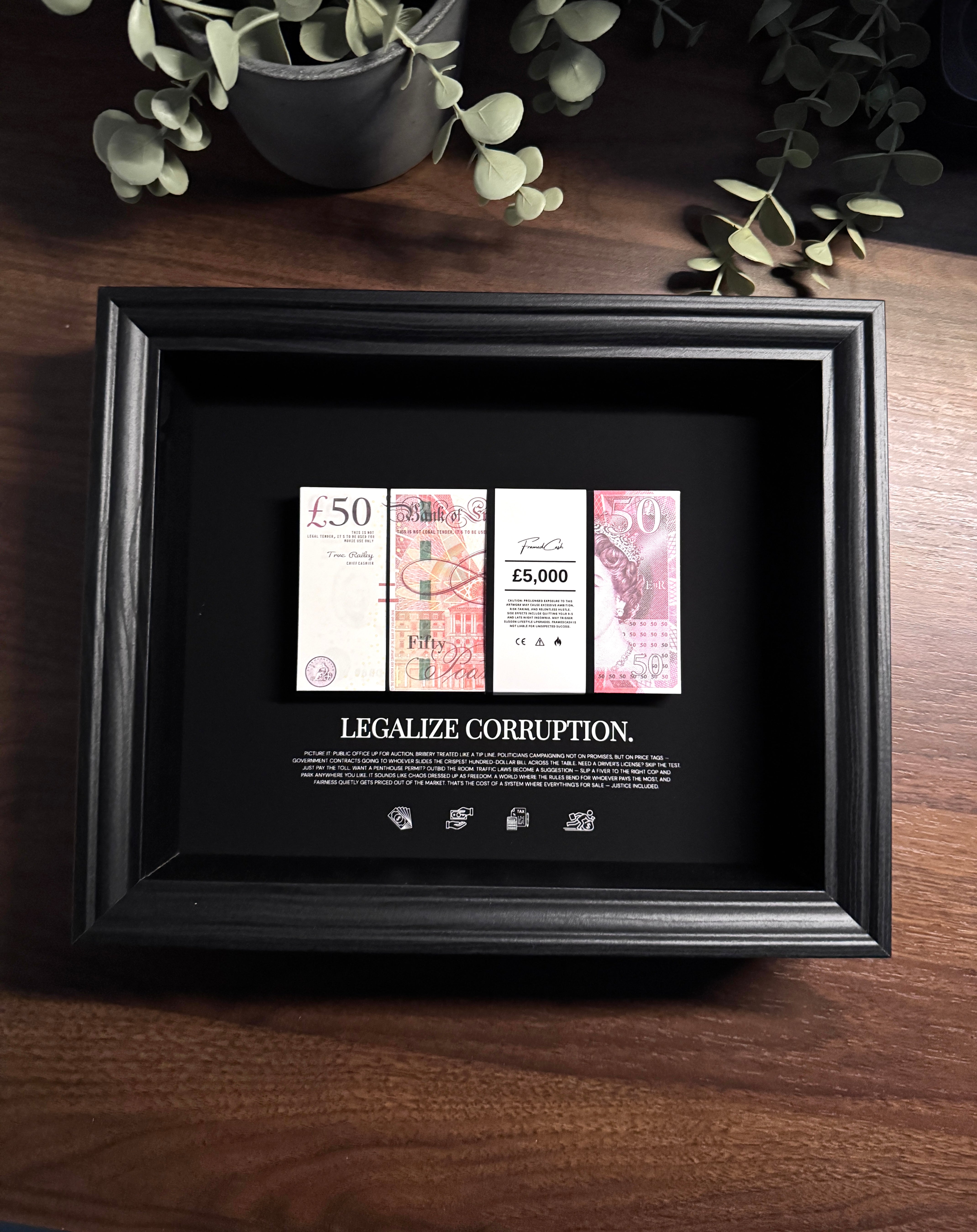Corruption - GBP Money Art Frame