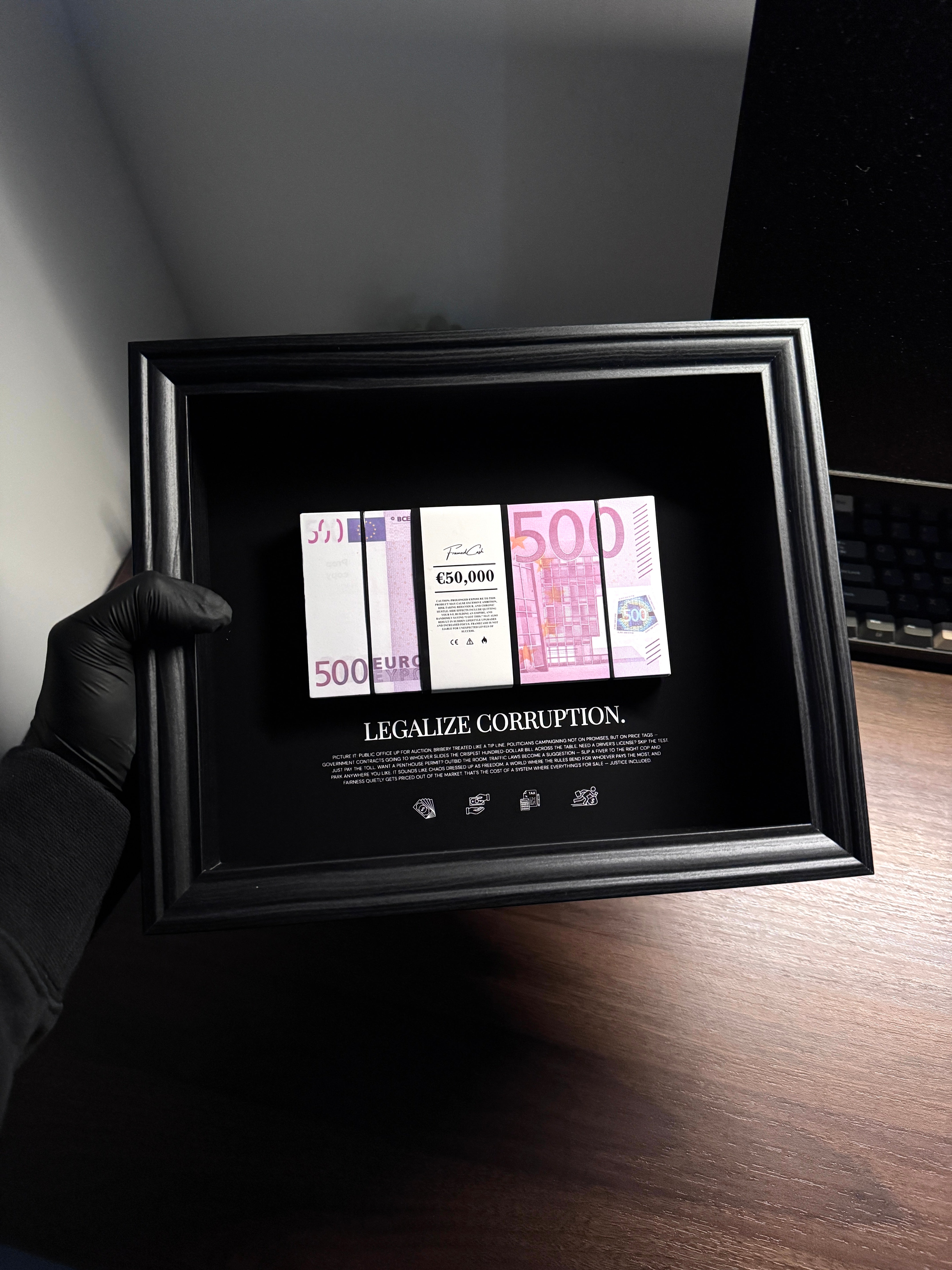 Corruption - EURO Money Art Frame