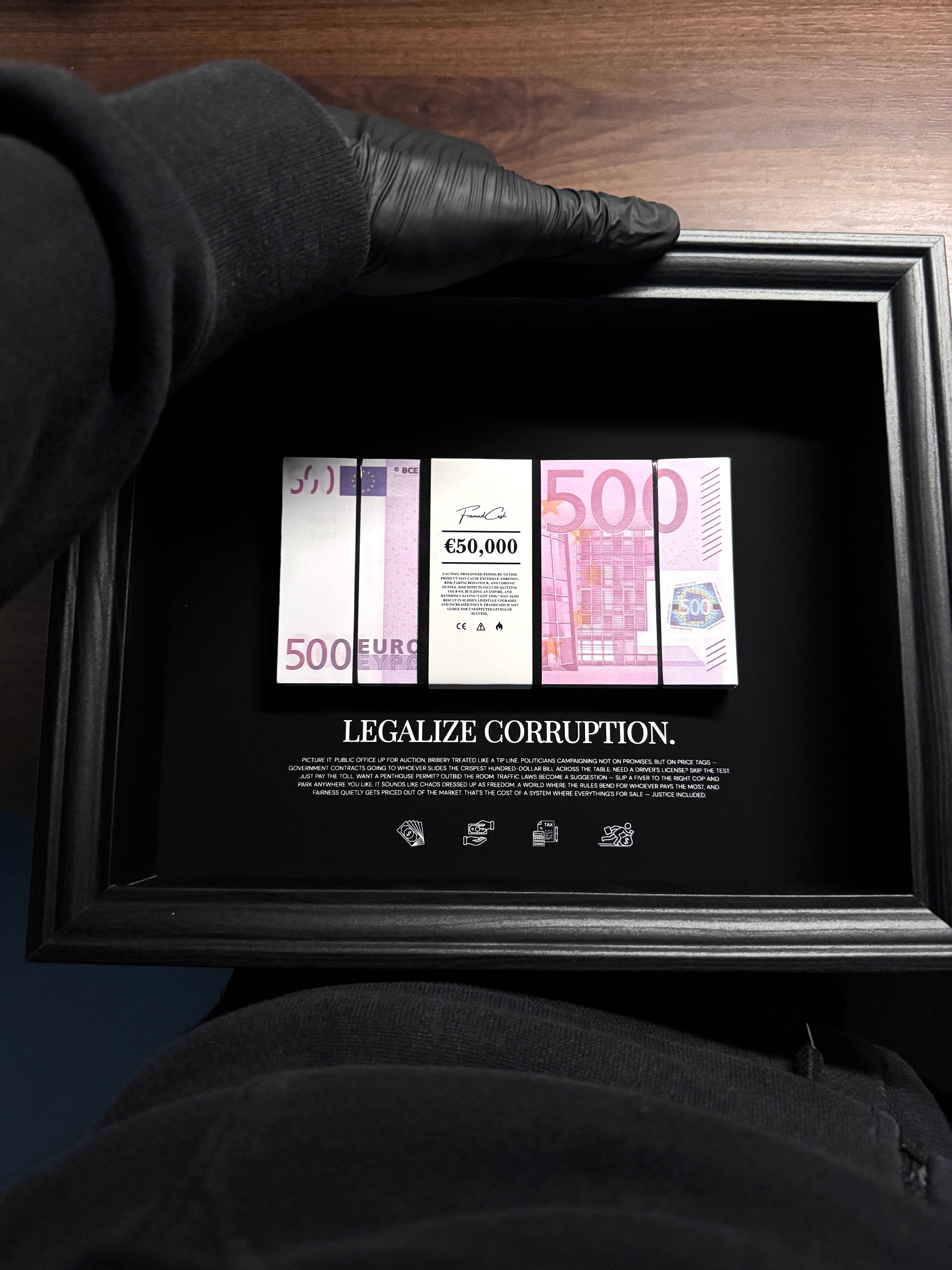 Corruption - EURO Money Art Frame