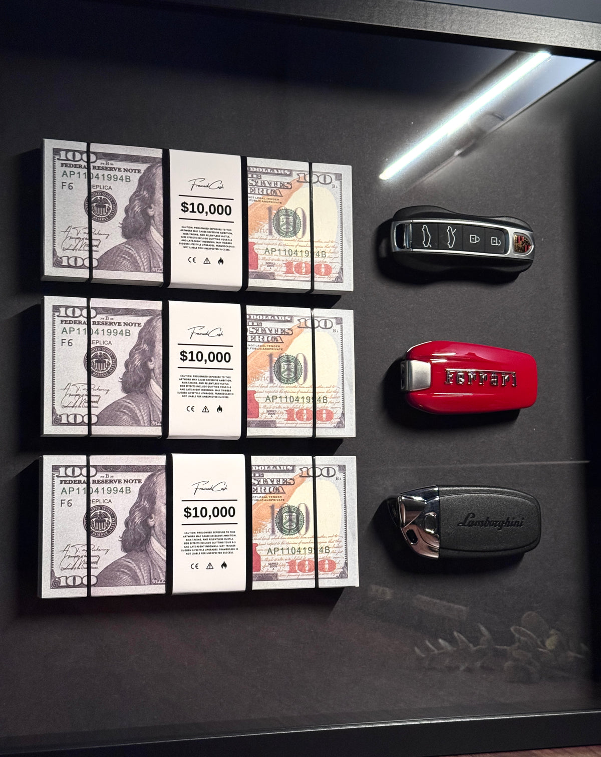THE WEALTH DISPLAY – USD & SUPERCAR KEYS