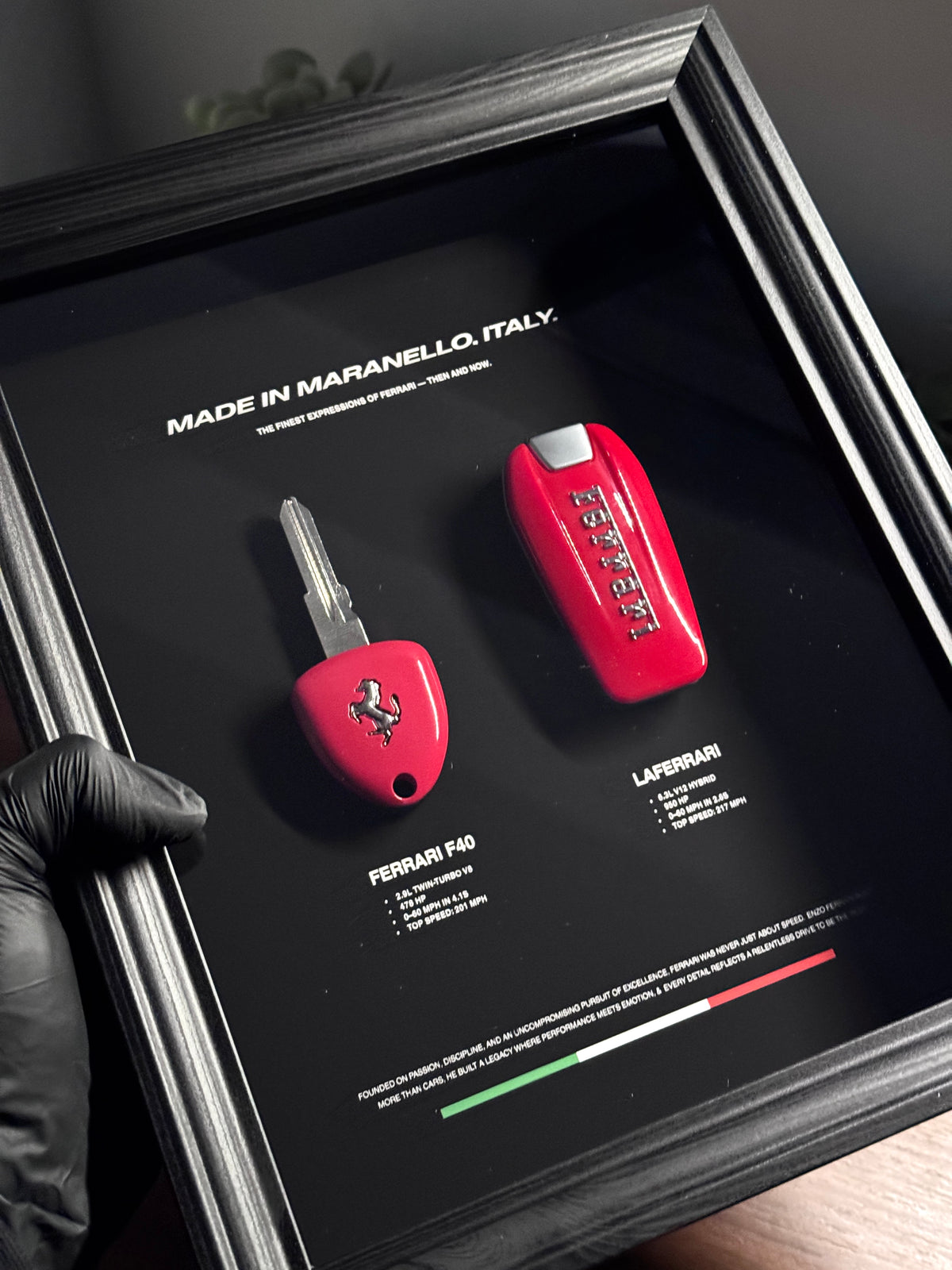 THE FERRARI KEYS EVOLUTION FRAMED
