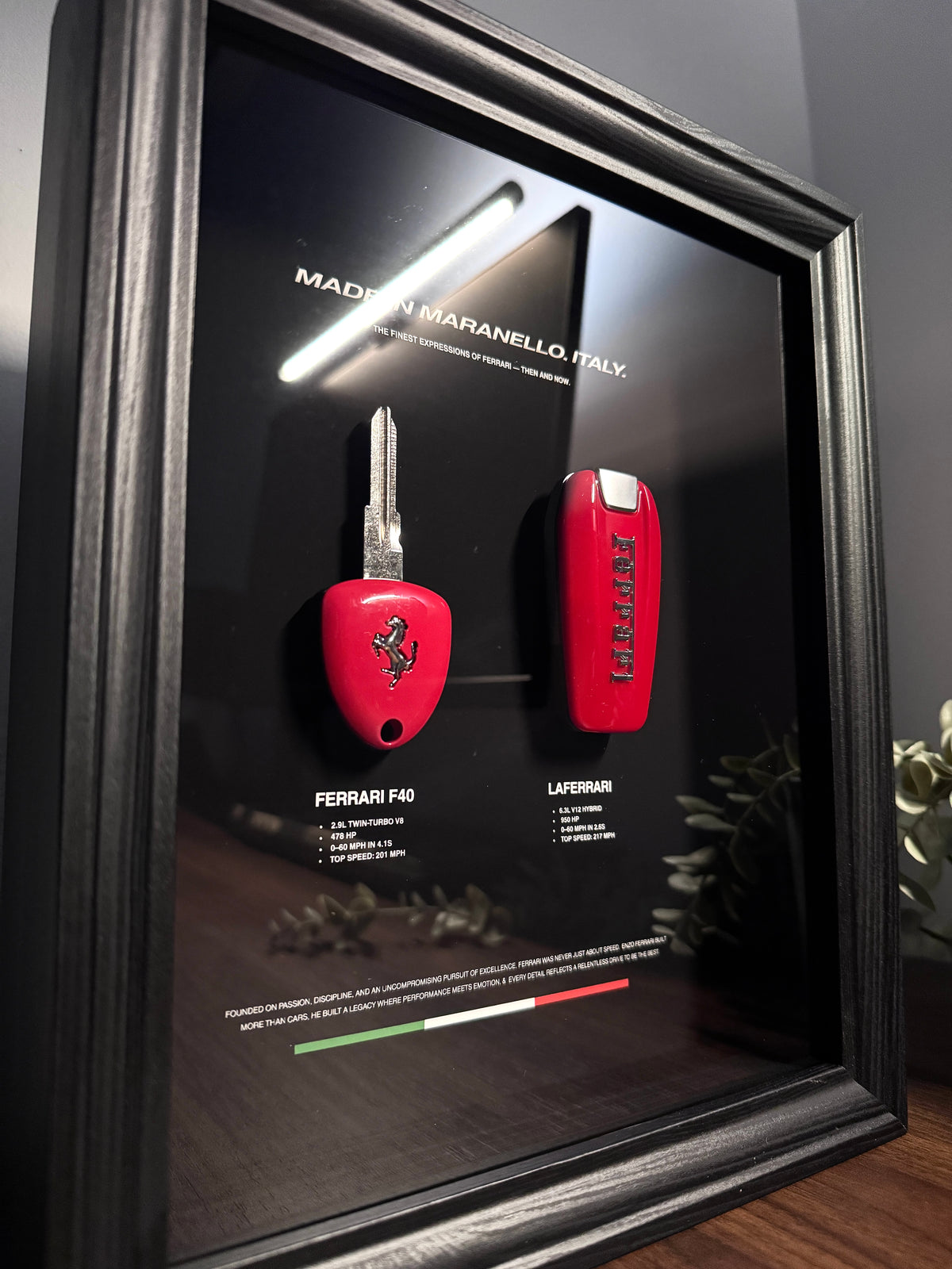 THE FERRARI KEYS EVOLUTION FRAMED