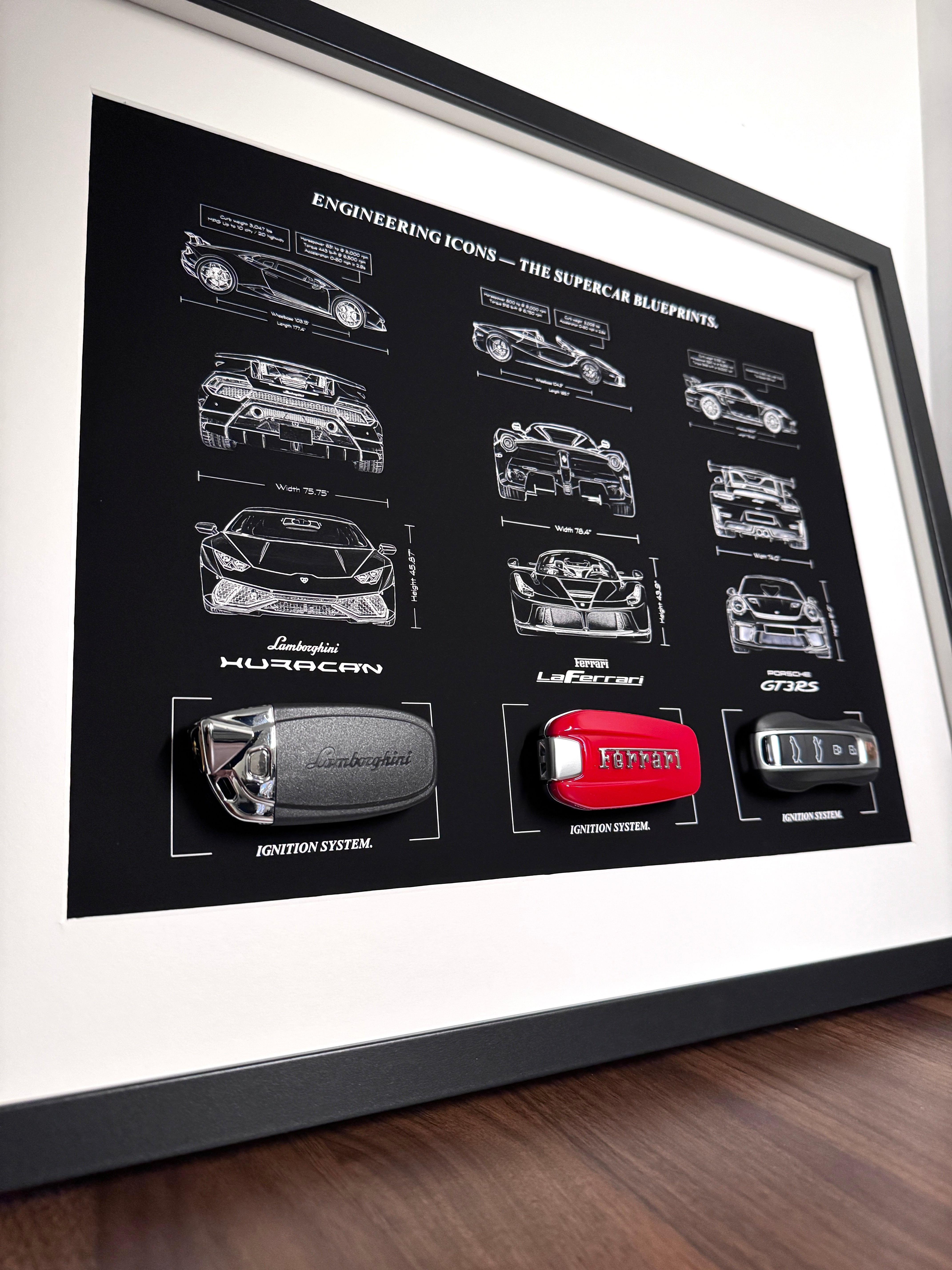 Engineering Icons - The Supercar Blueprints & Keys Frame