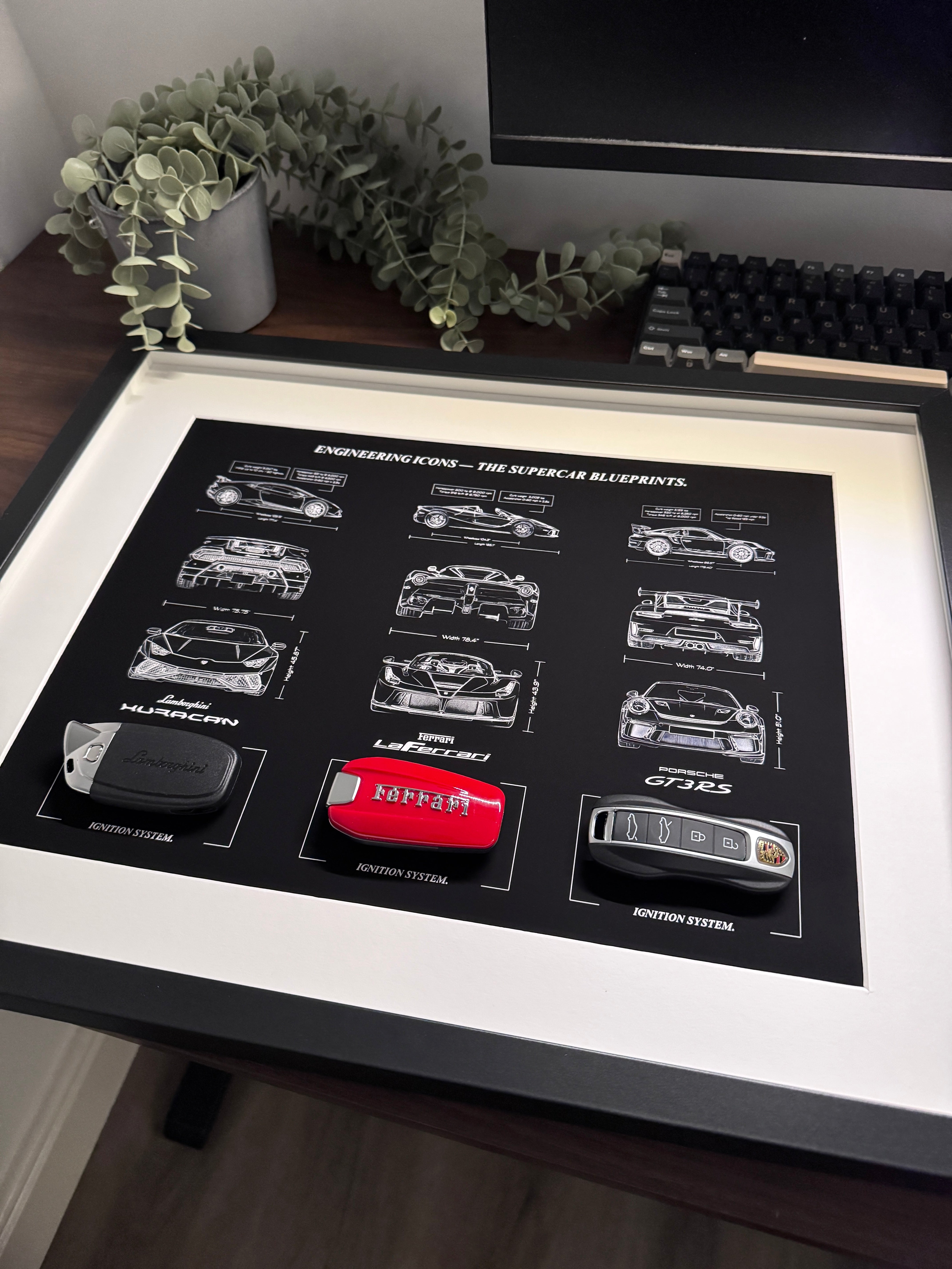 Engineering Icons - The Supercar Blueprints & Keys Frame
