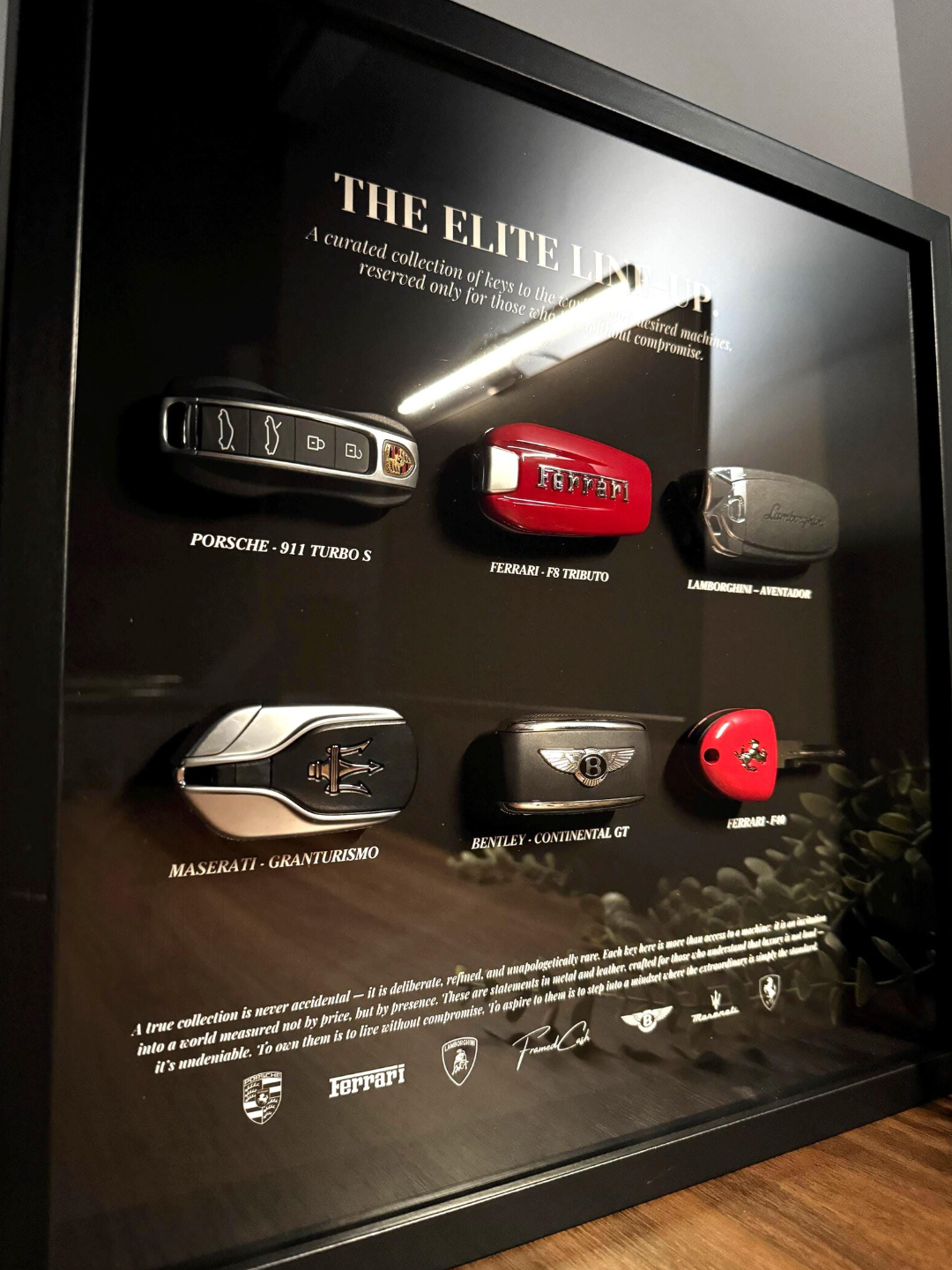 The Elite Line-Up | Luxury Supercar Keys Display