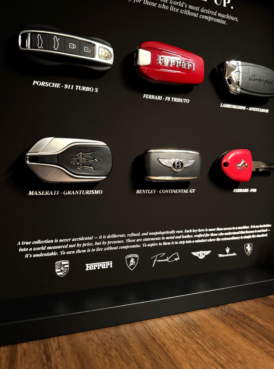 The Elite Line-Up | Luxury Supercar Keys Display