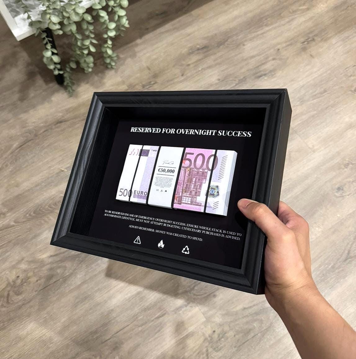 Reserved for Overnight Success - EURO Edition | Money Wall Art