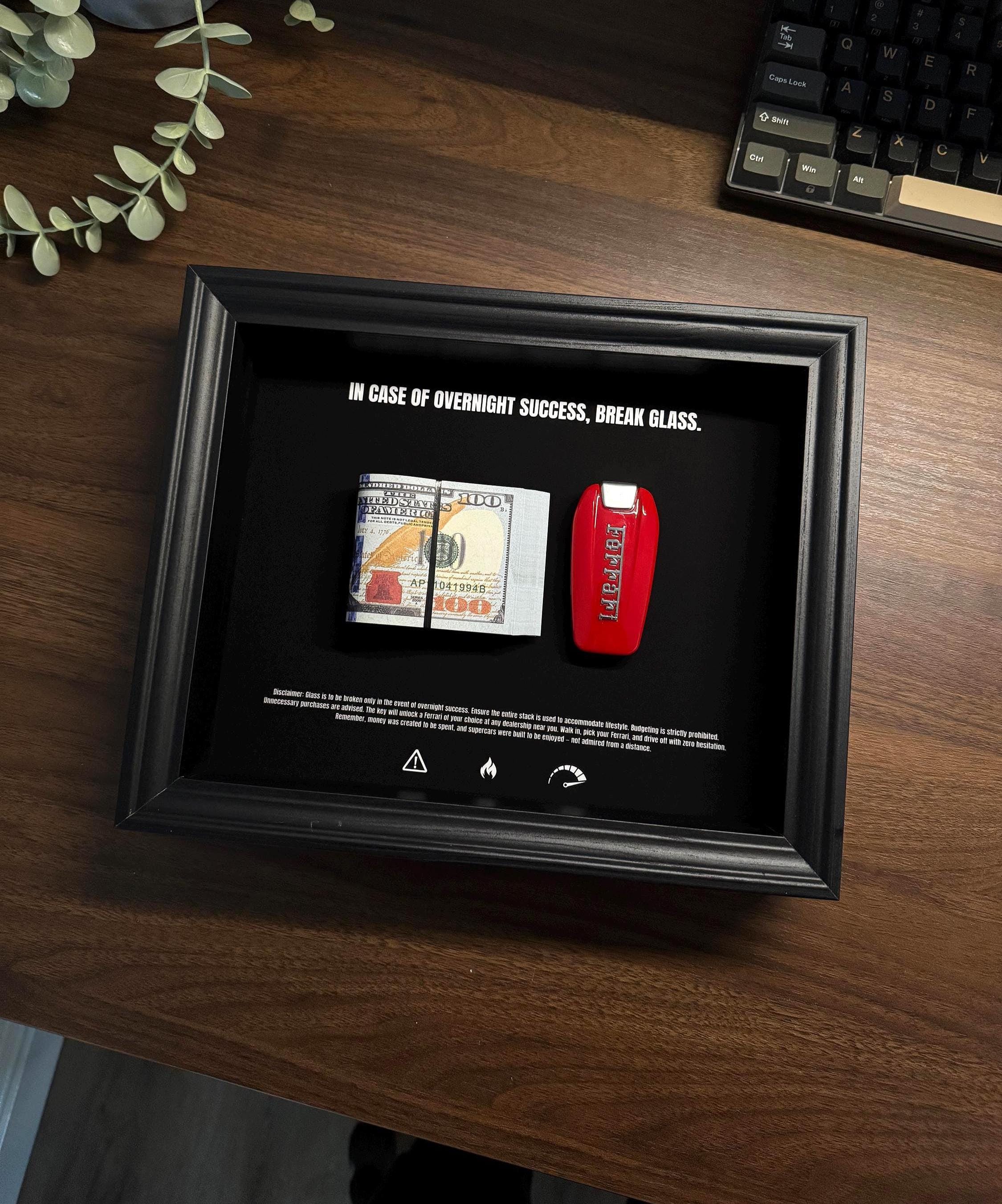 In Case Of Overnight Success Frame - USD & Ferrari Edition