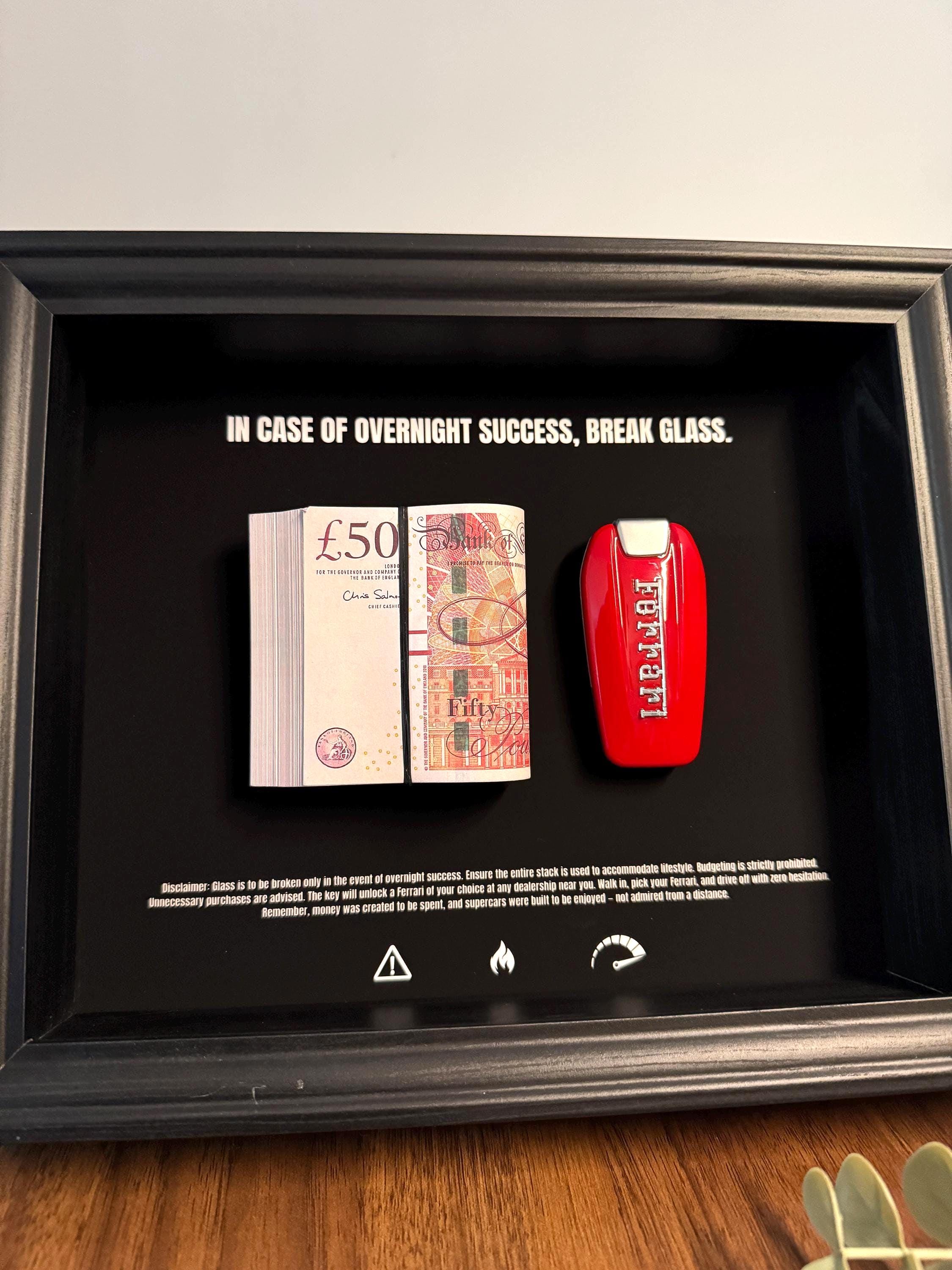 In Case Of Overnight Success Frame - GBP & Ferrari Edition