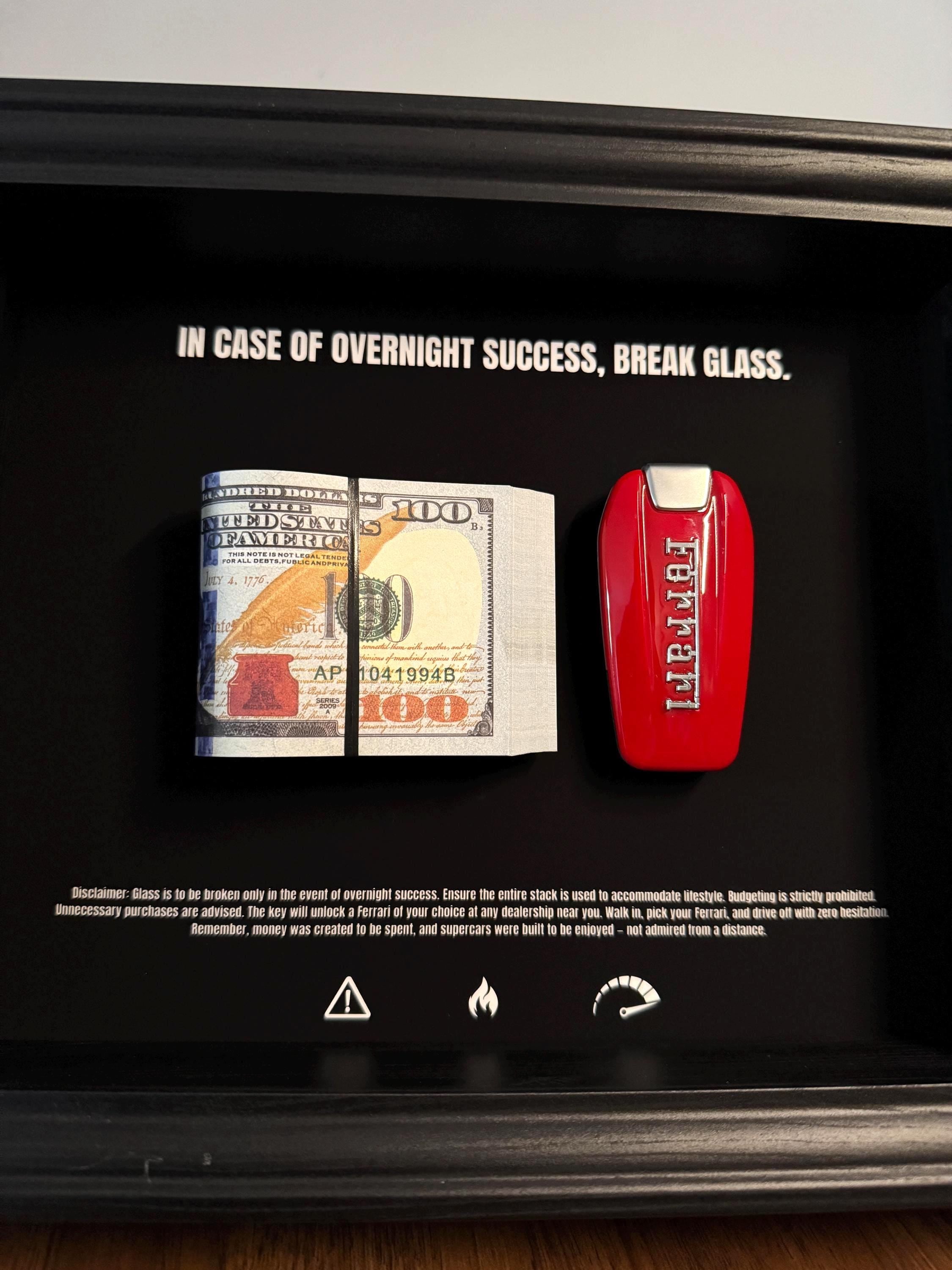 In Case Of Overnight Success Frame - USD & Ferrari Edition