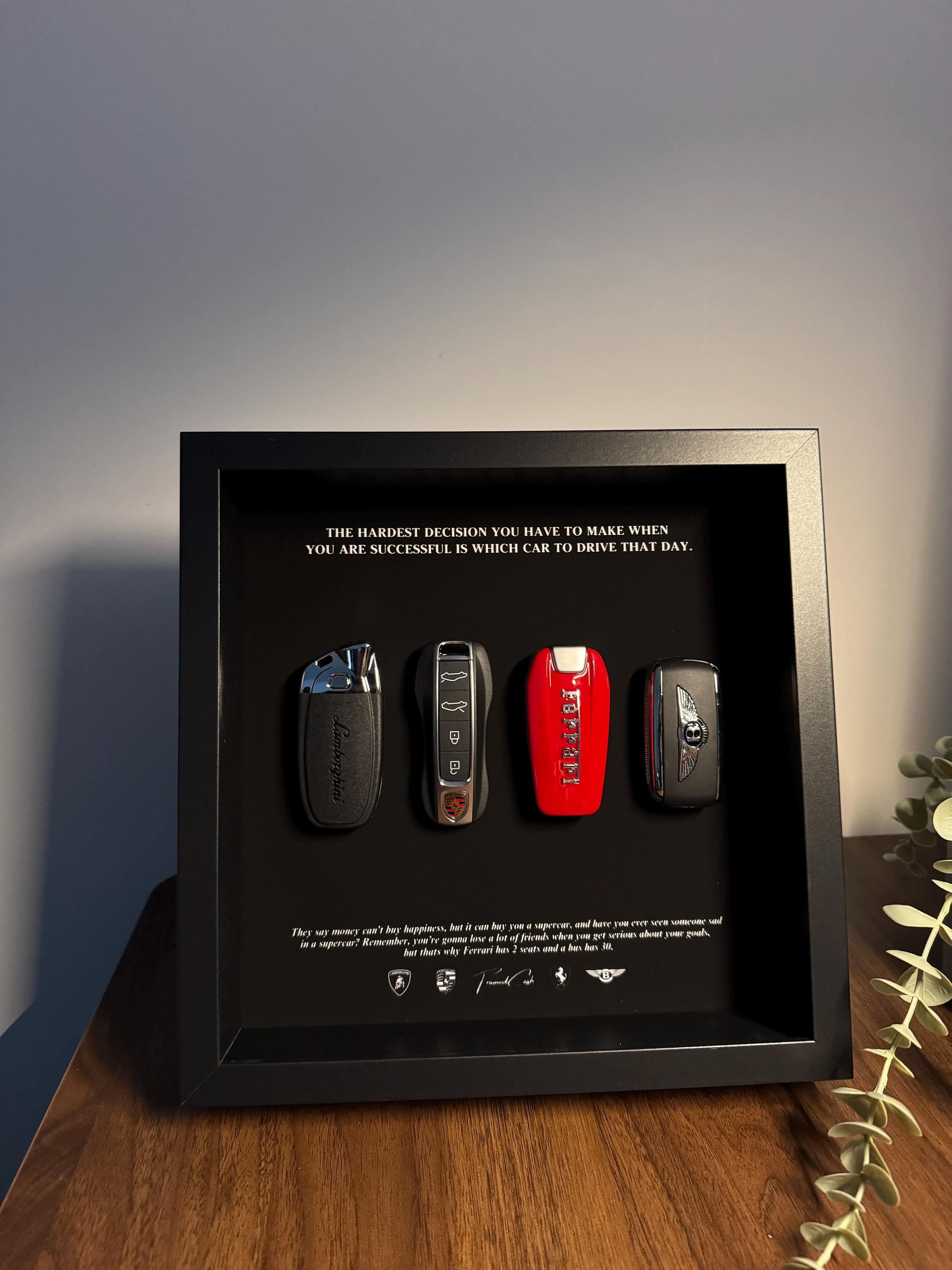 The Hardest Decision Frame | Limited Edition Supercar Keys Frame