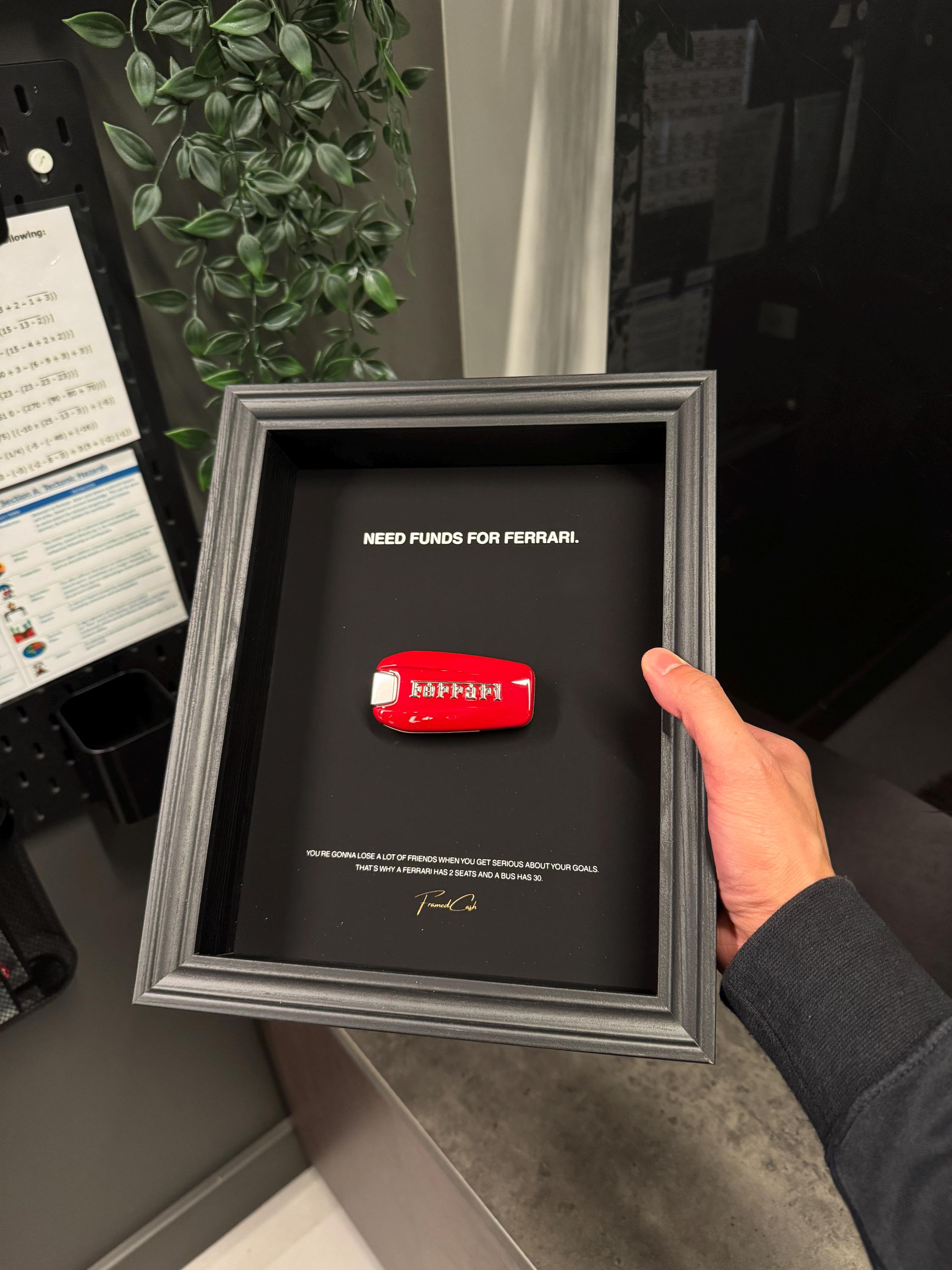 Need Funds for Ferrari | Motivational Ferrari Key Frame