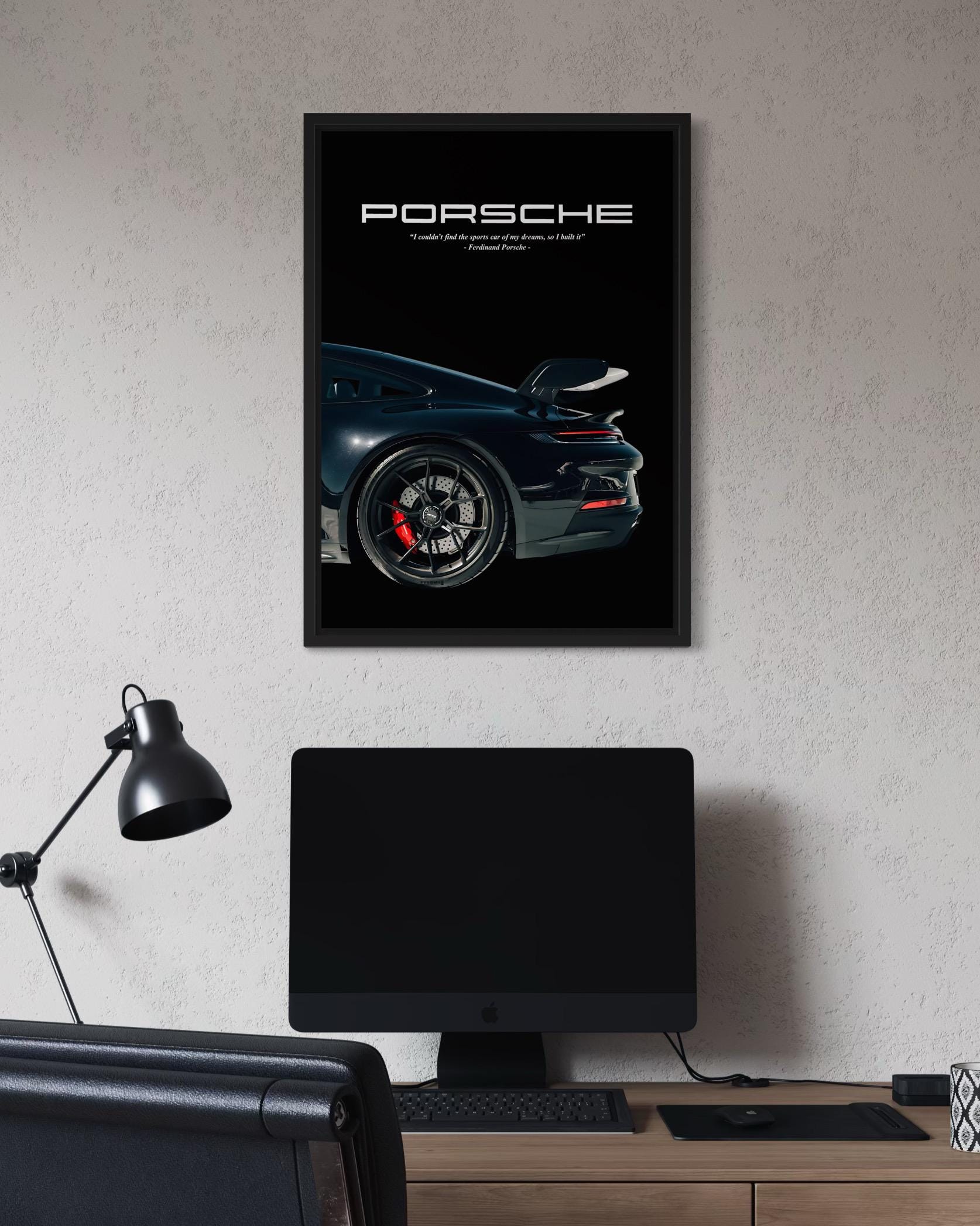 Porsche Poster Frame Poster Framed (A3 Size)