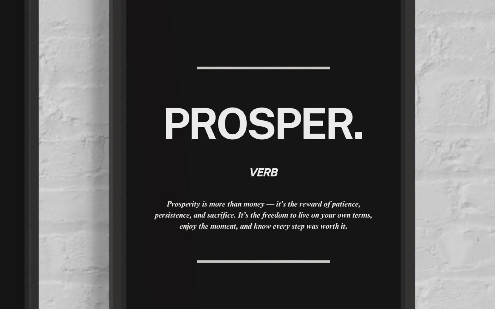 Motivational Poster Frame Bundle – Visualize, Hustle, Prosper (3 x A4 Size)