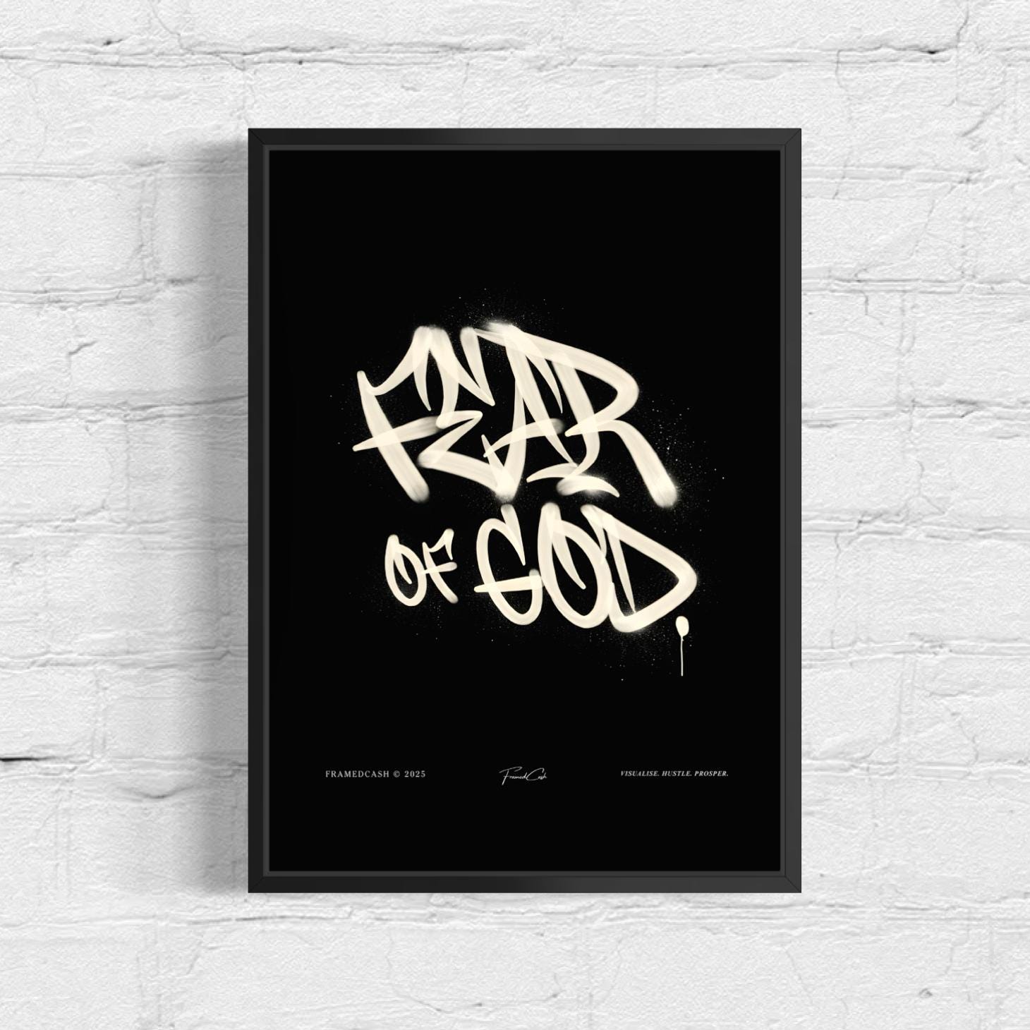 Fear of God - Framed Poster (A3 Size)
