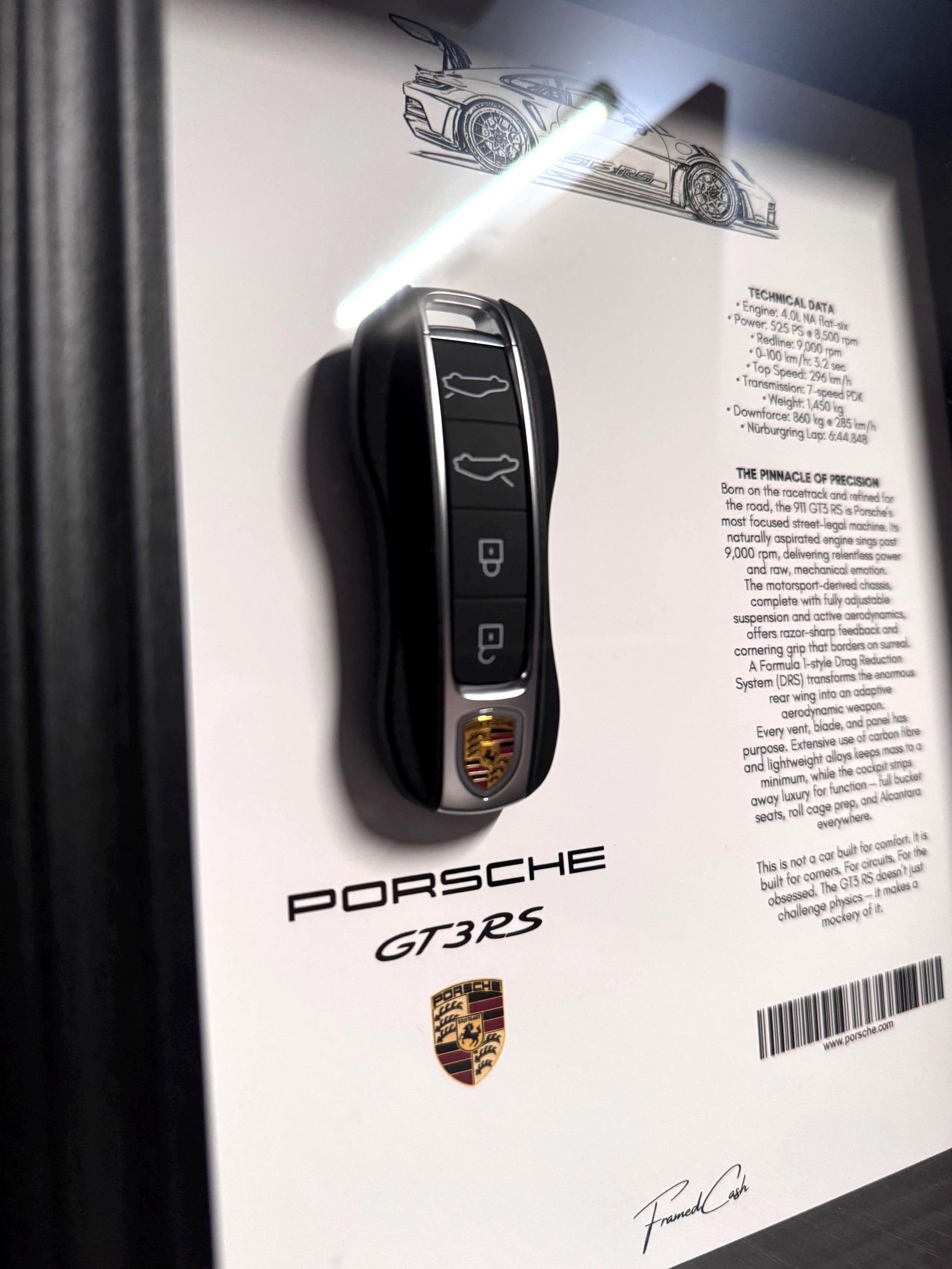 Porsche GT3 RS Key display Frame – Spec Edition
