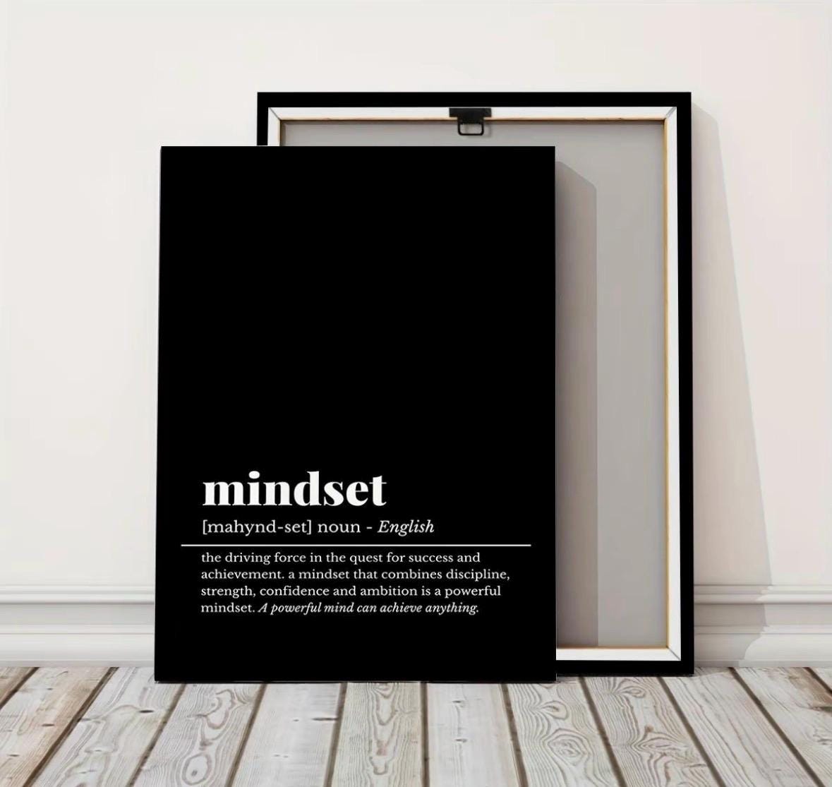 The Trinity Of Discipline – Grit. Mindset. Ambition. - Set of 3 Wooden Canvas Poster