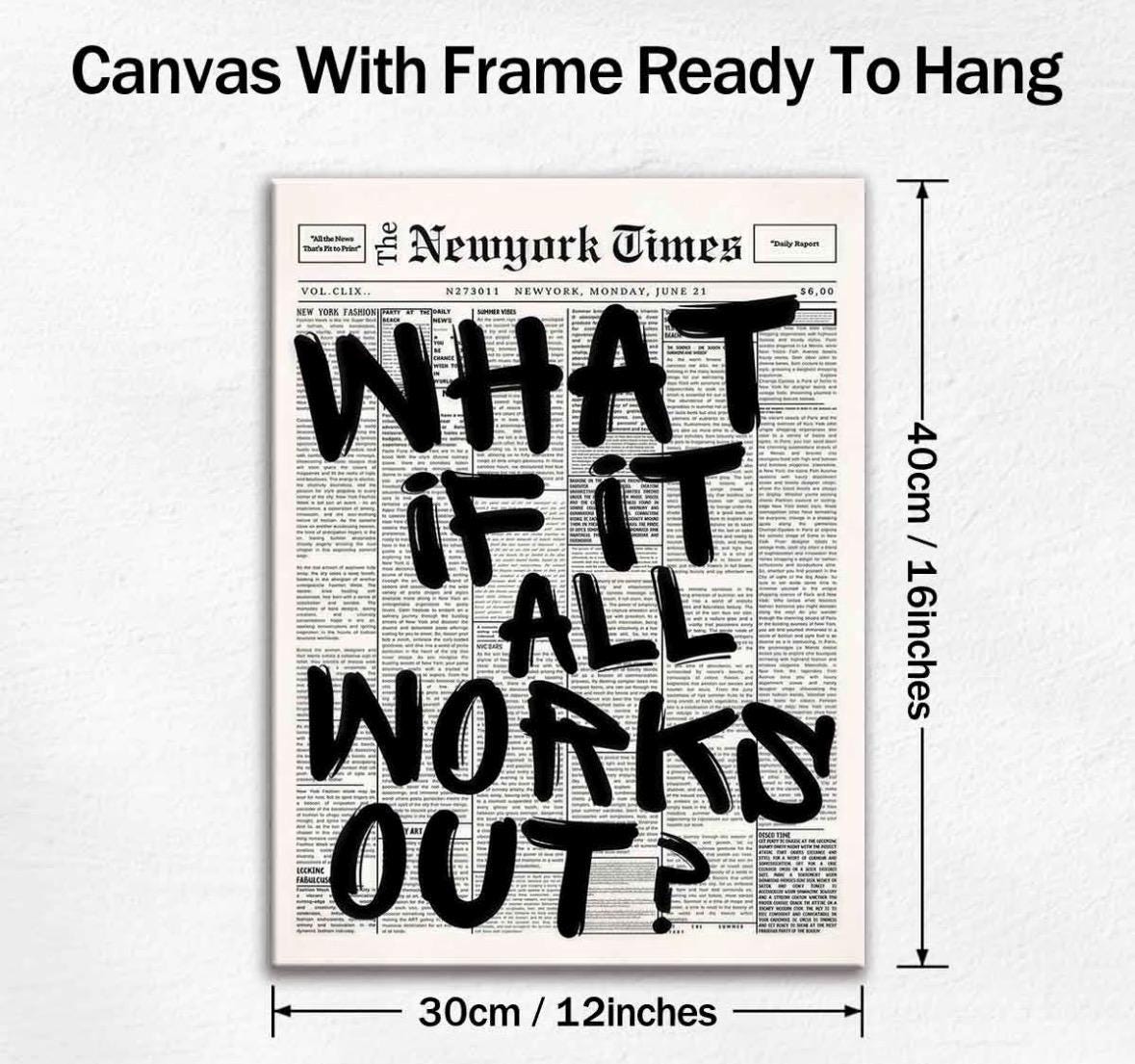 What If It All Works Out? – Wooden Canvas Poster