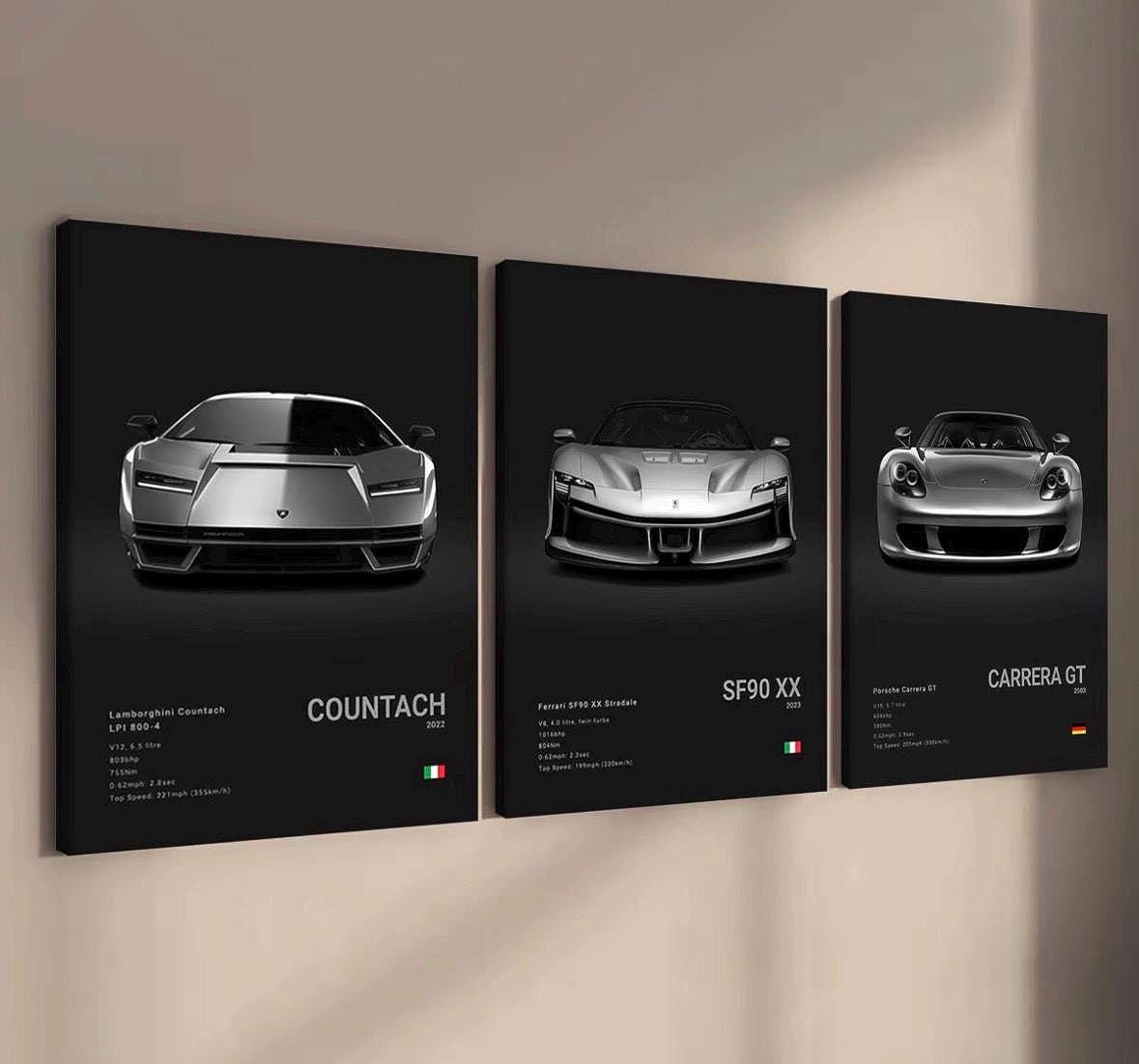 The Trinity of Icons - Set of 3 Wooden Canvas Poster