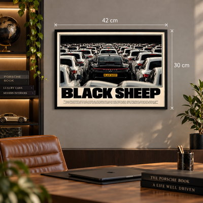 BLACK SHEEP –  MOTIVATIONAL POSTER FRAMED (42x30CM)