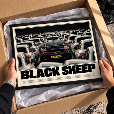 BLACK SHEEP –  MOTIVATIONAL POSTER FRAMED (42x30CM)