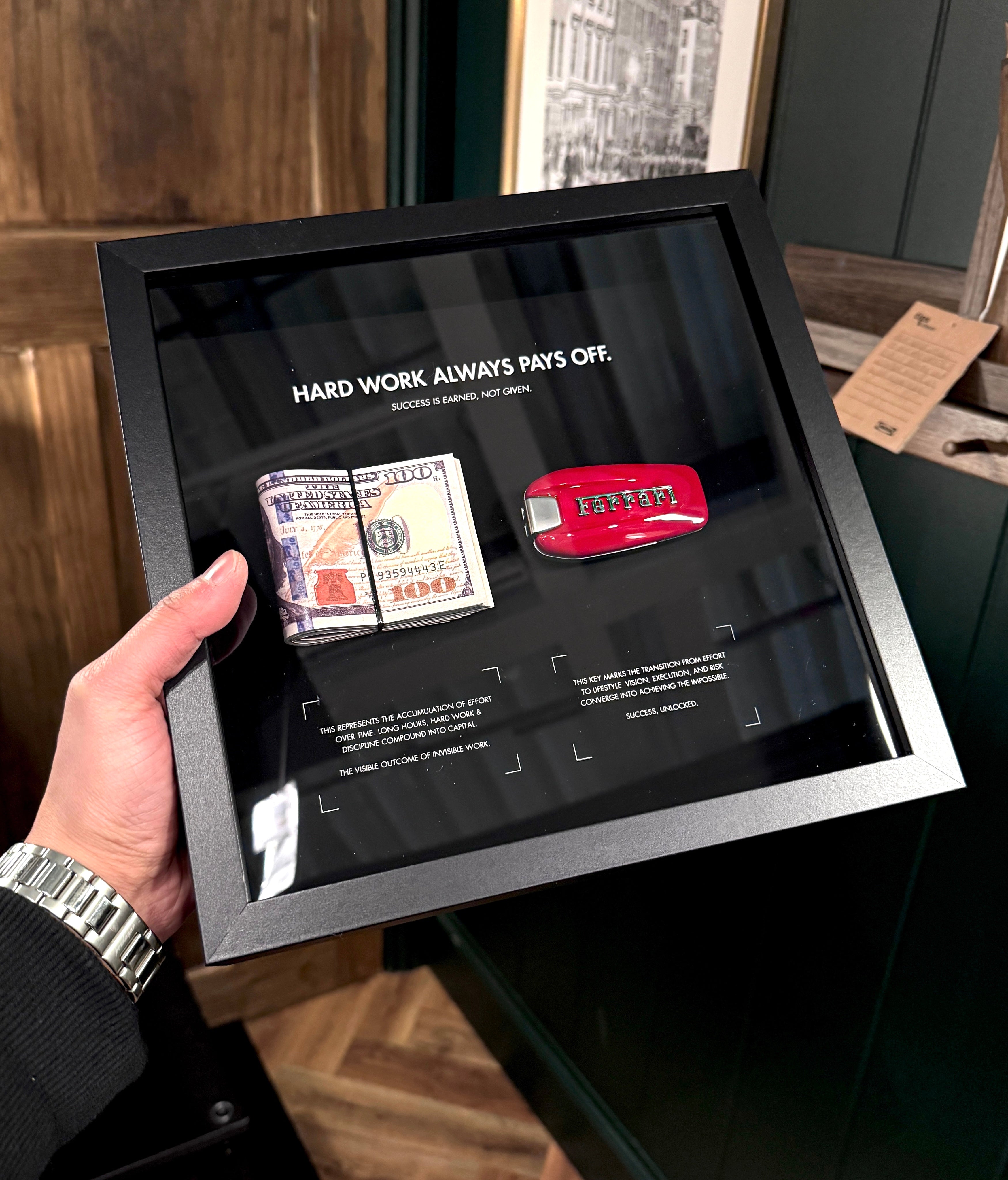 Hard Work Always Pays Off - USD & Ferrari Frame