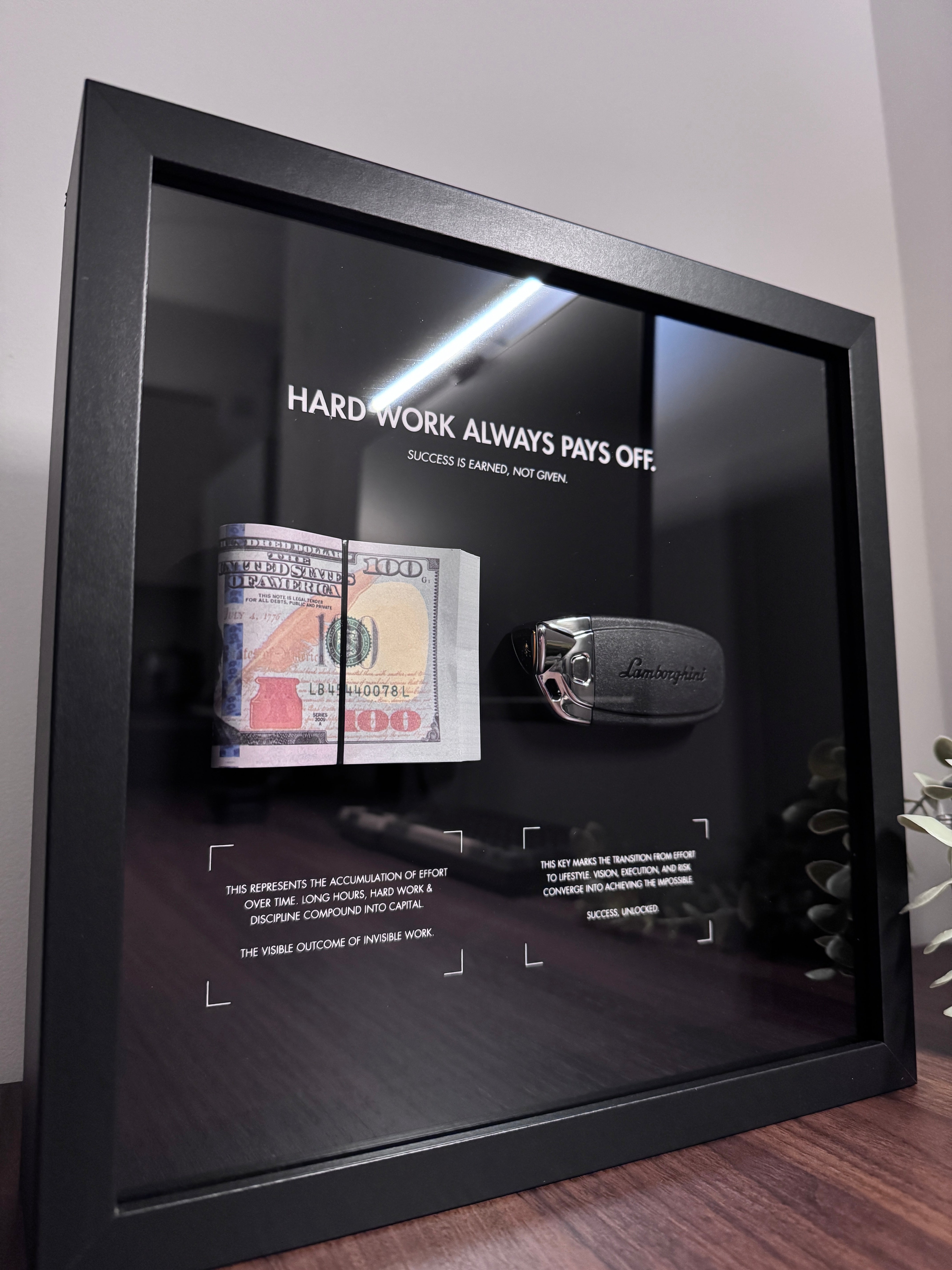 Hard Work Always Pays Off - USD & Lamborghini Frame