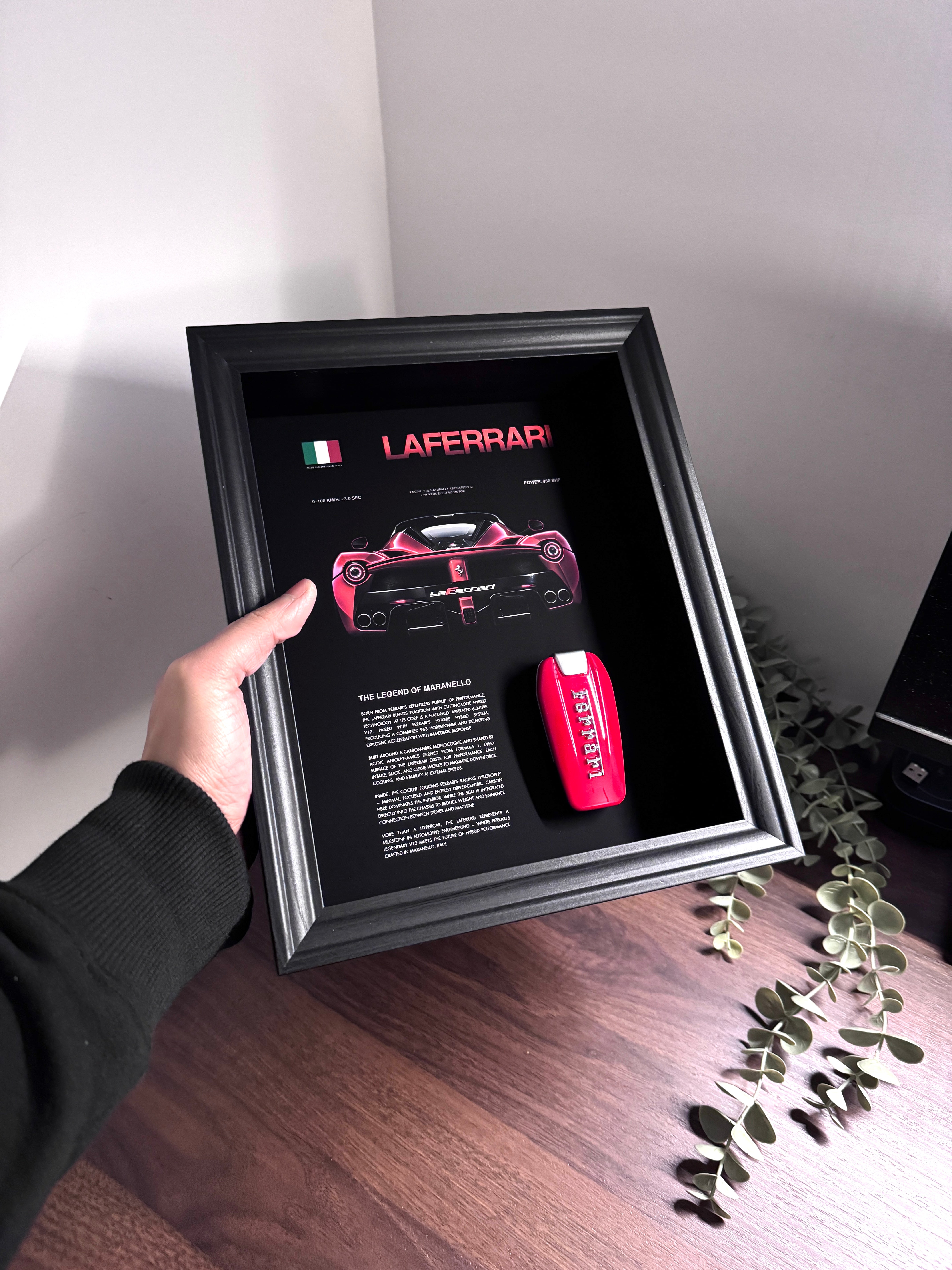 Ferrari LaFerrari Key & Spec Sheet Frame
