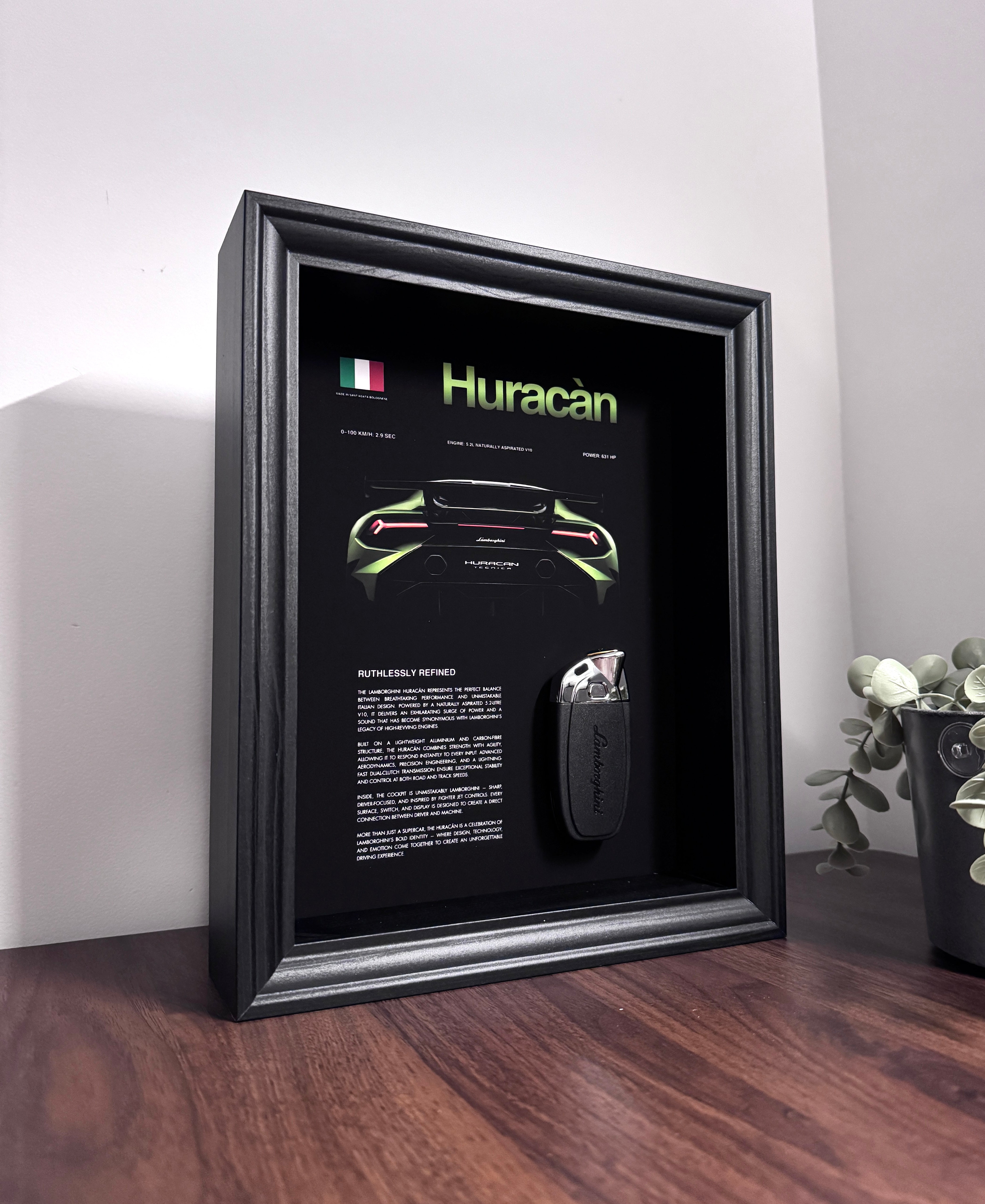 Lamborghini Huracán Key & Spec Sheet Frame