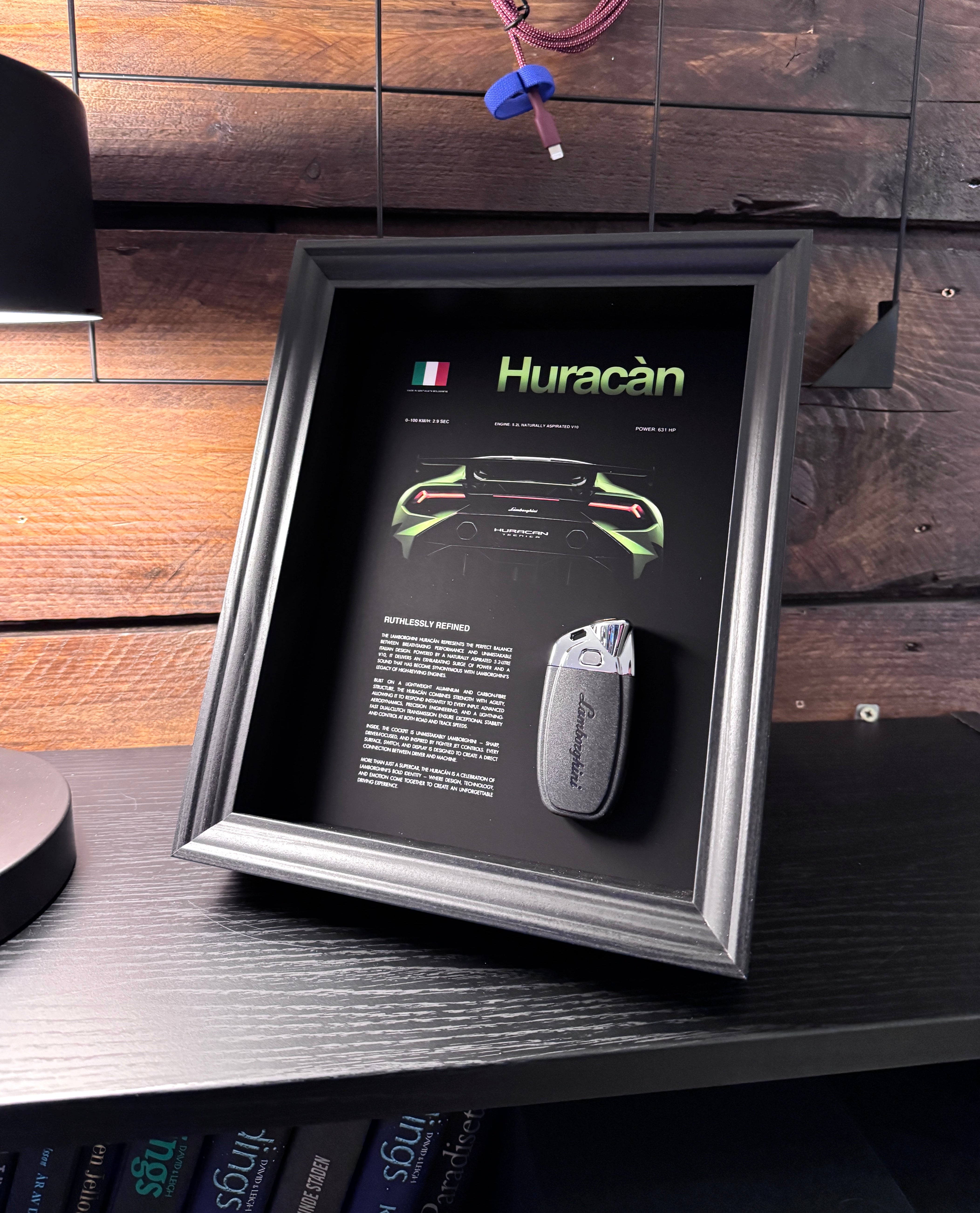 Lamborghini Huracán Key & Spec Sheet Frame