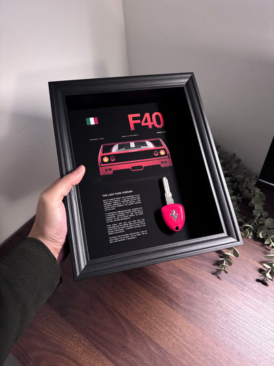 Ferrari F40 Key & Spec Sheet Frame