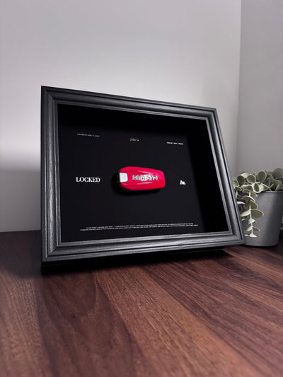Ferrari key framed - LOCKED IN