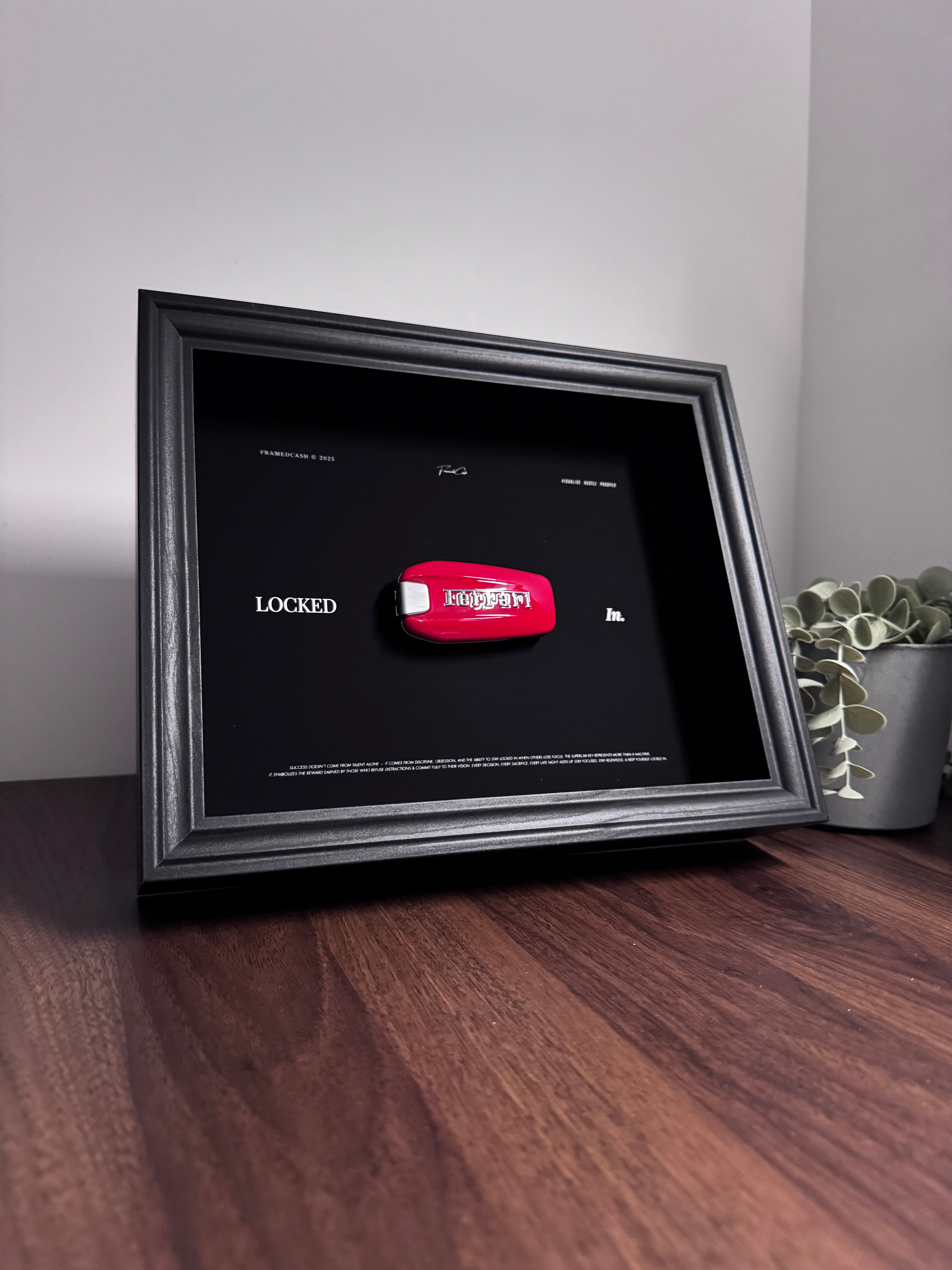 Ferrari key framed - LOCKED IN