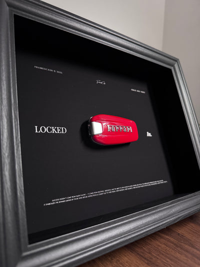 Ferrari key framed - LOCKED IN