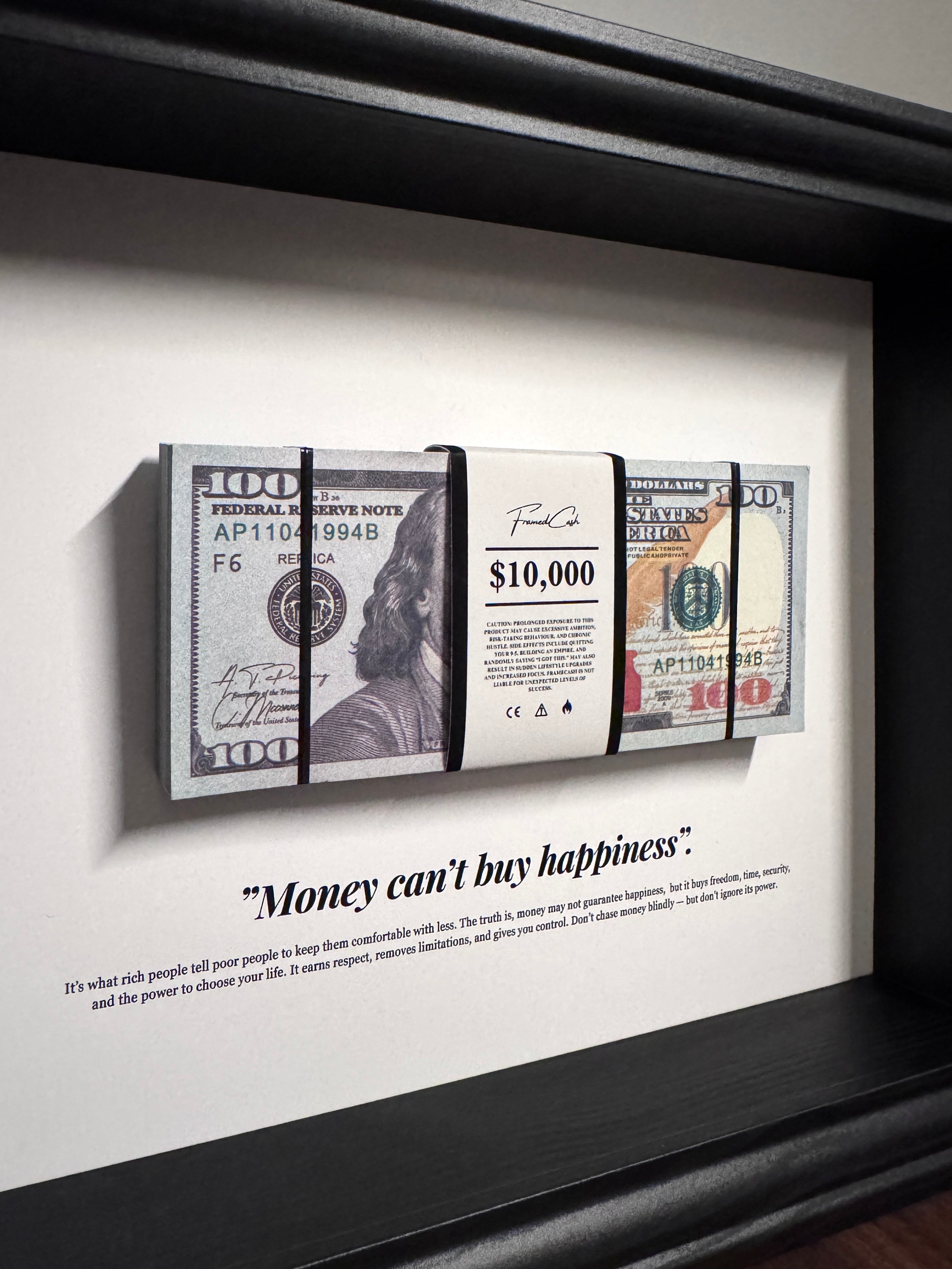 "Money Can't Buy Happiness" - USD Edition