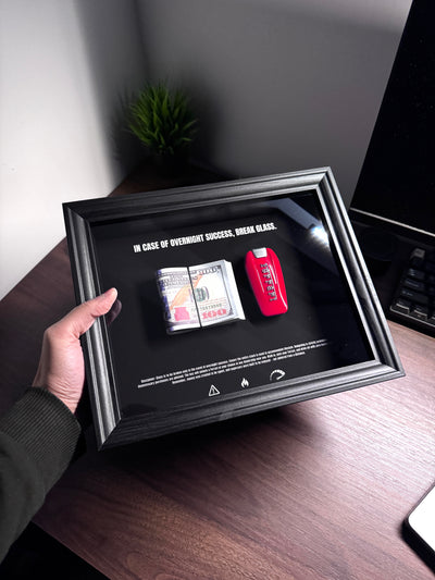 In case of overnight success, BREAK GLASS - USD Stack & Ferrari Edition