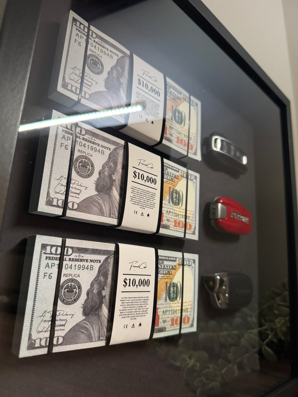 The Wealth Display – USD & Supercar Keys