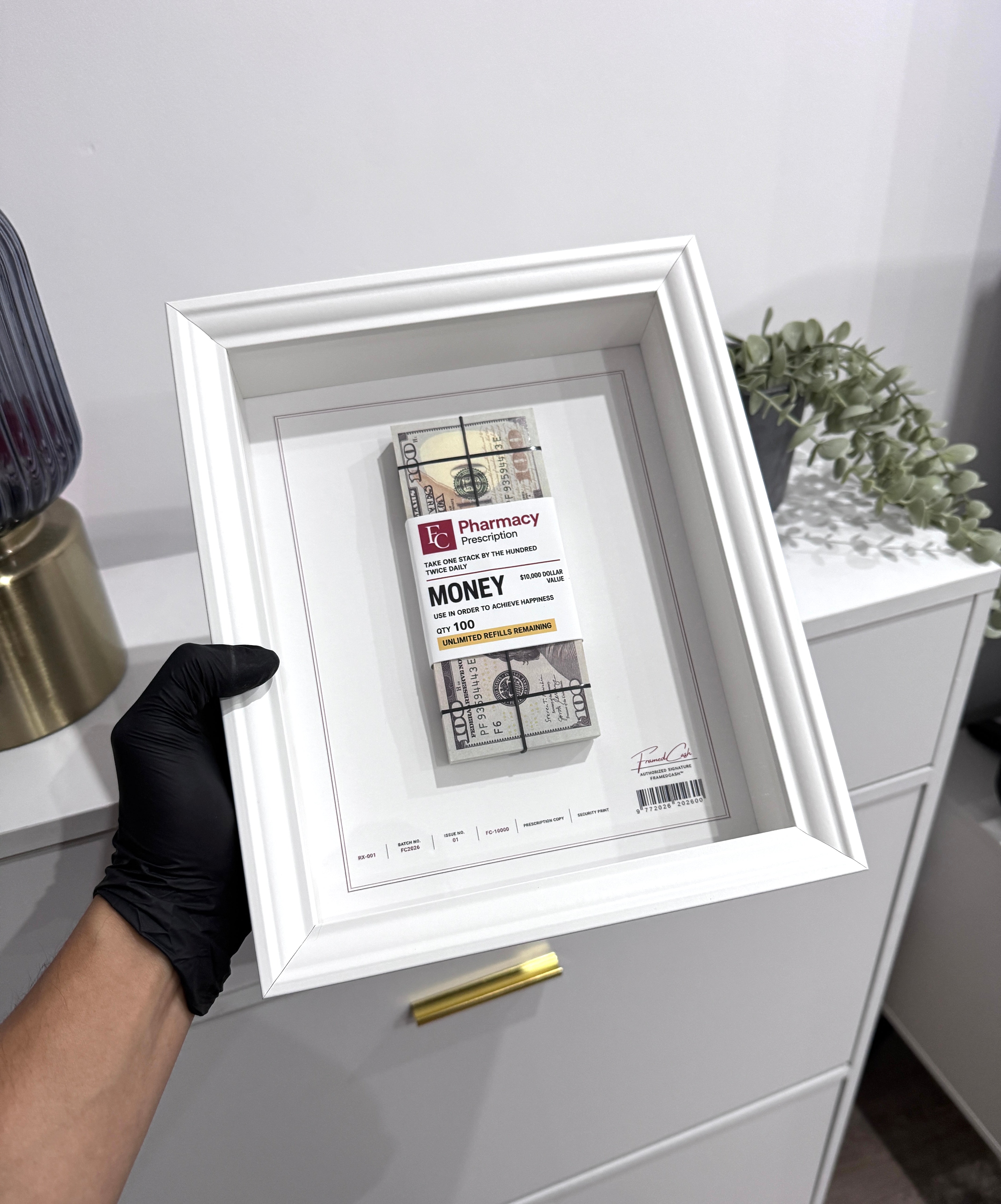 The Happiness Prescription – $10K Money Stack Frame