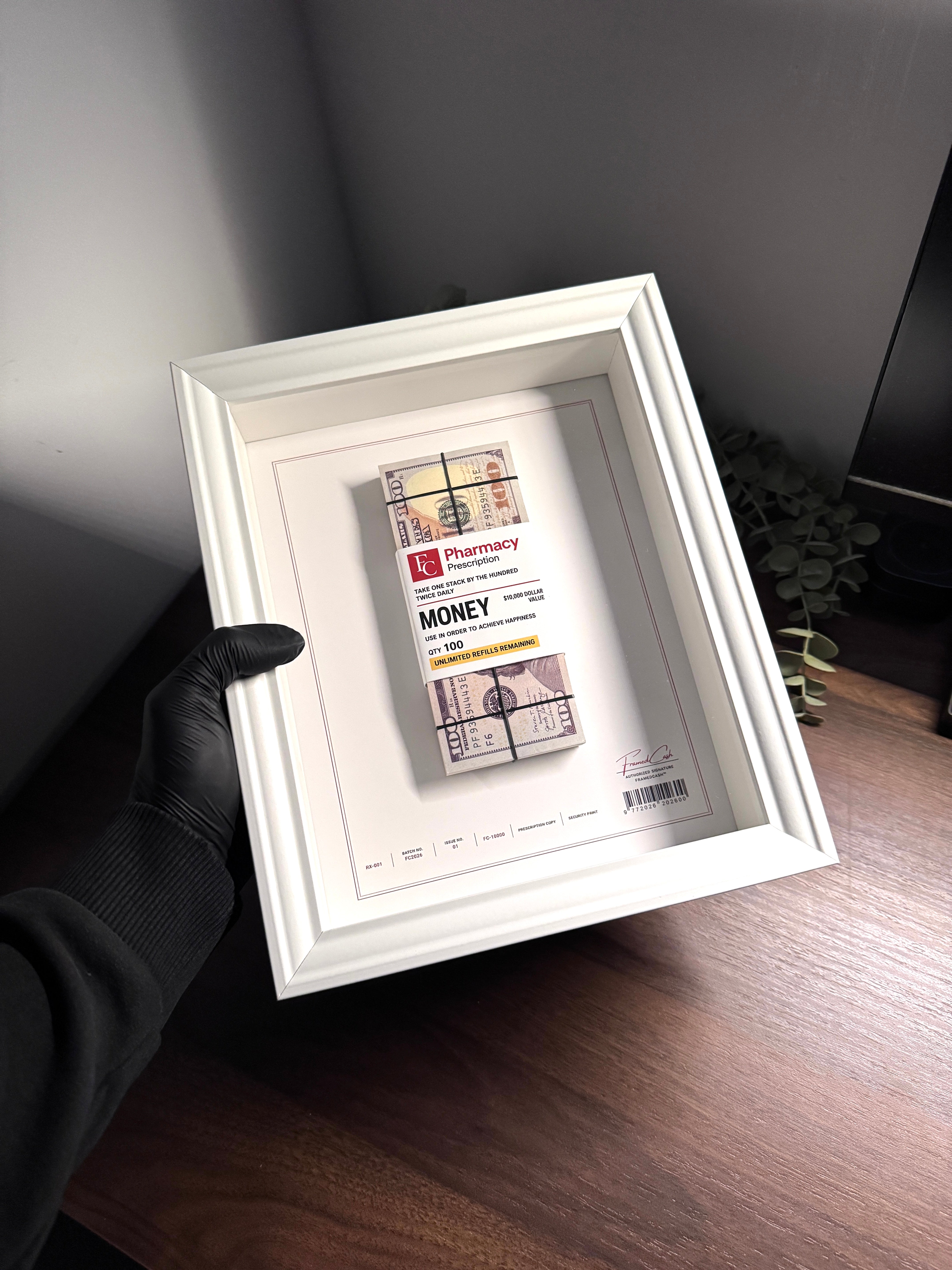 The Happiness Prescription – $10K Money Stack Frame