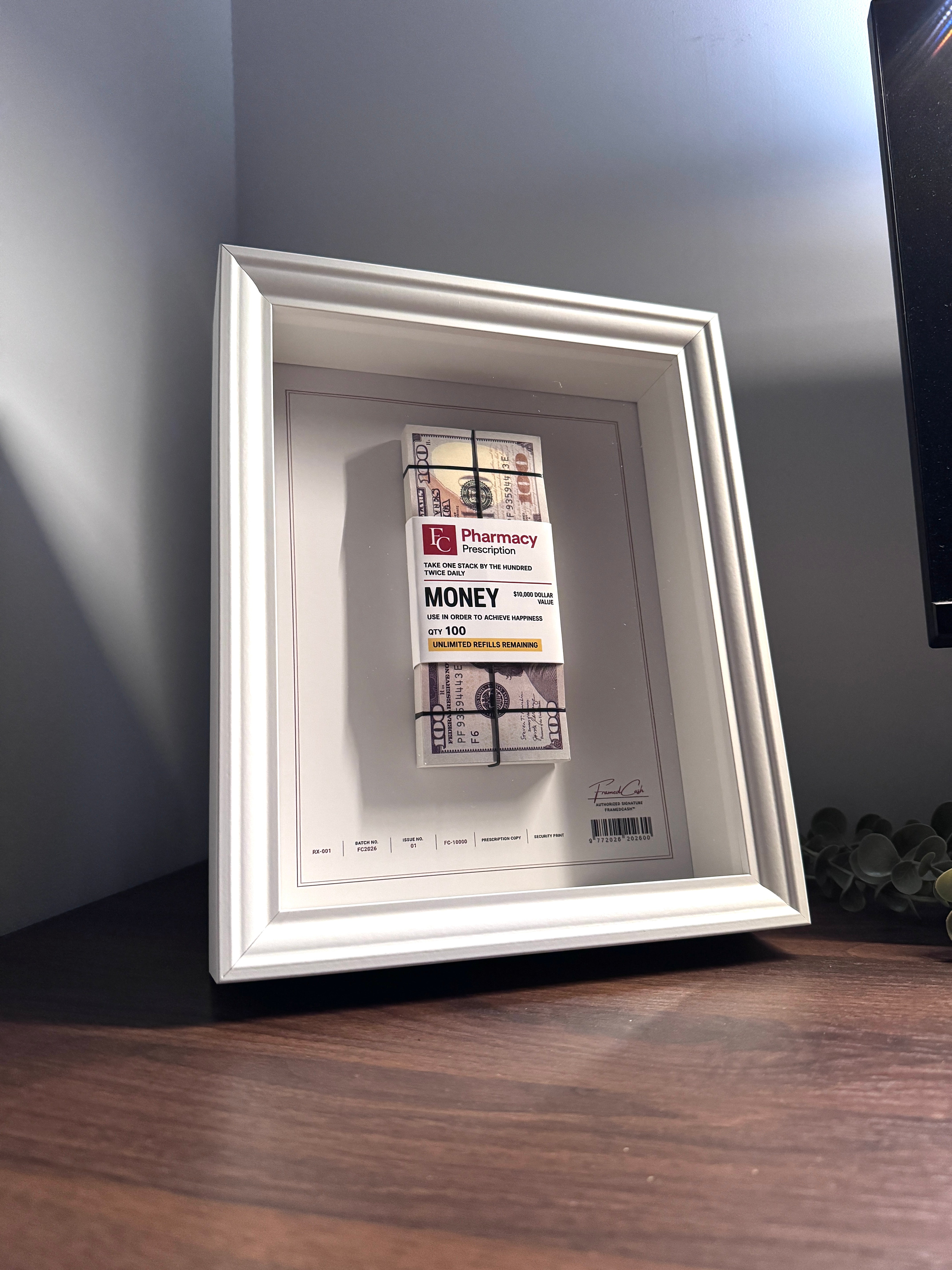 The Happiness Prescription – $10K Money Stack Frame