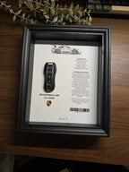 Porsche GT3 RS Car Key & Spec Sheet Frame