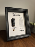Porsche GT3 RS Car Key & Spec Sheet Frame