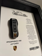 Porsche GT3 RS Car Key & Spec Sheet Frame