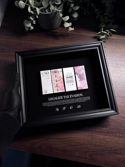 Tax Evasion - GBP Money Art Frame