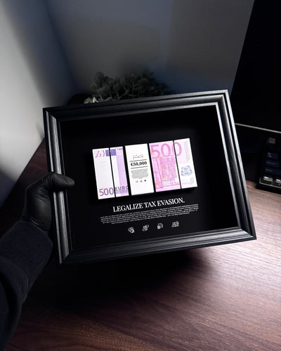 Tax Evasion - EURO Money Art Frame